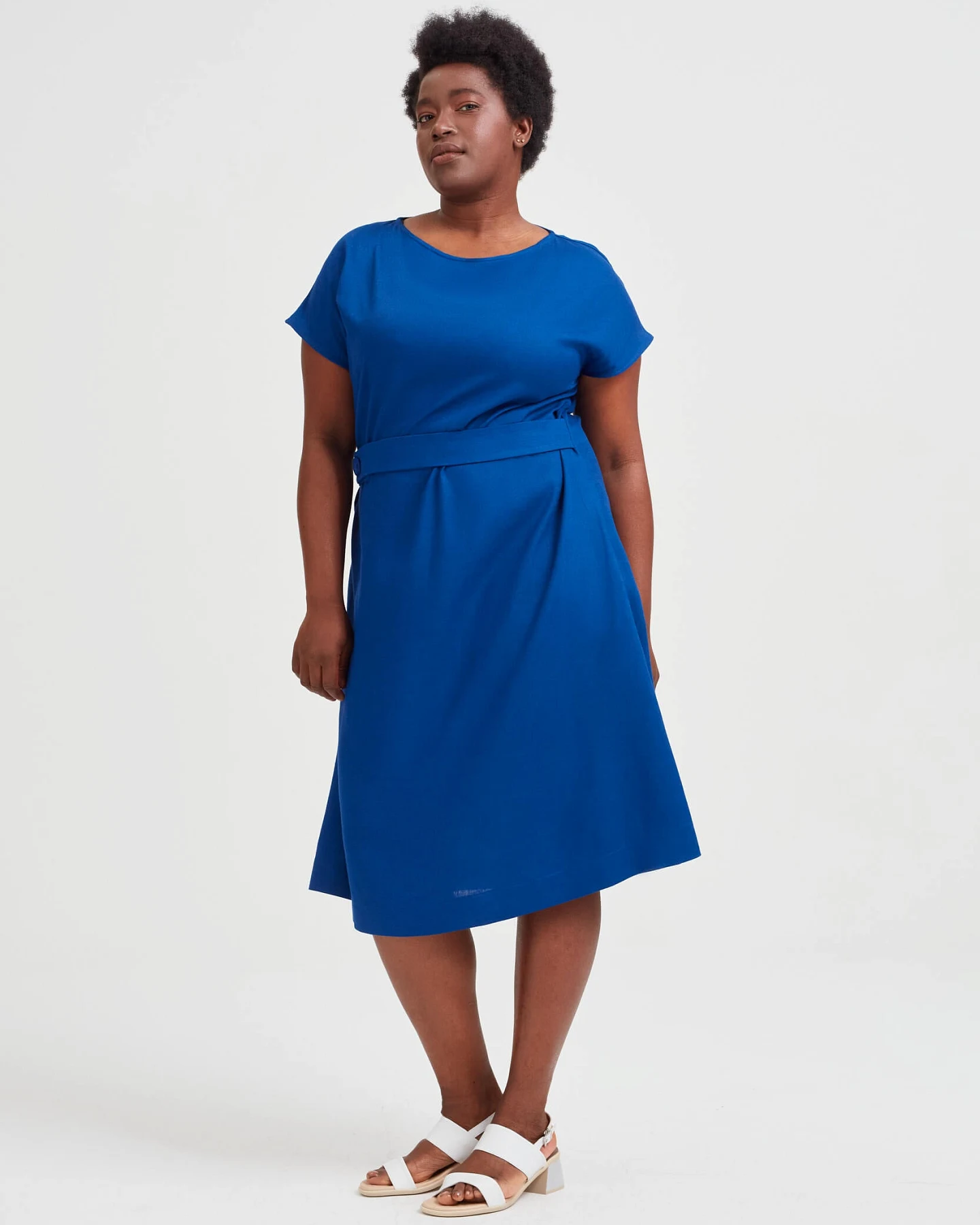 AYANI Damen vegan Kleid Sati Ozeanblau – Ansicht 2