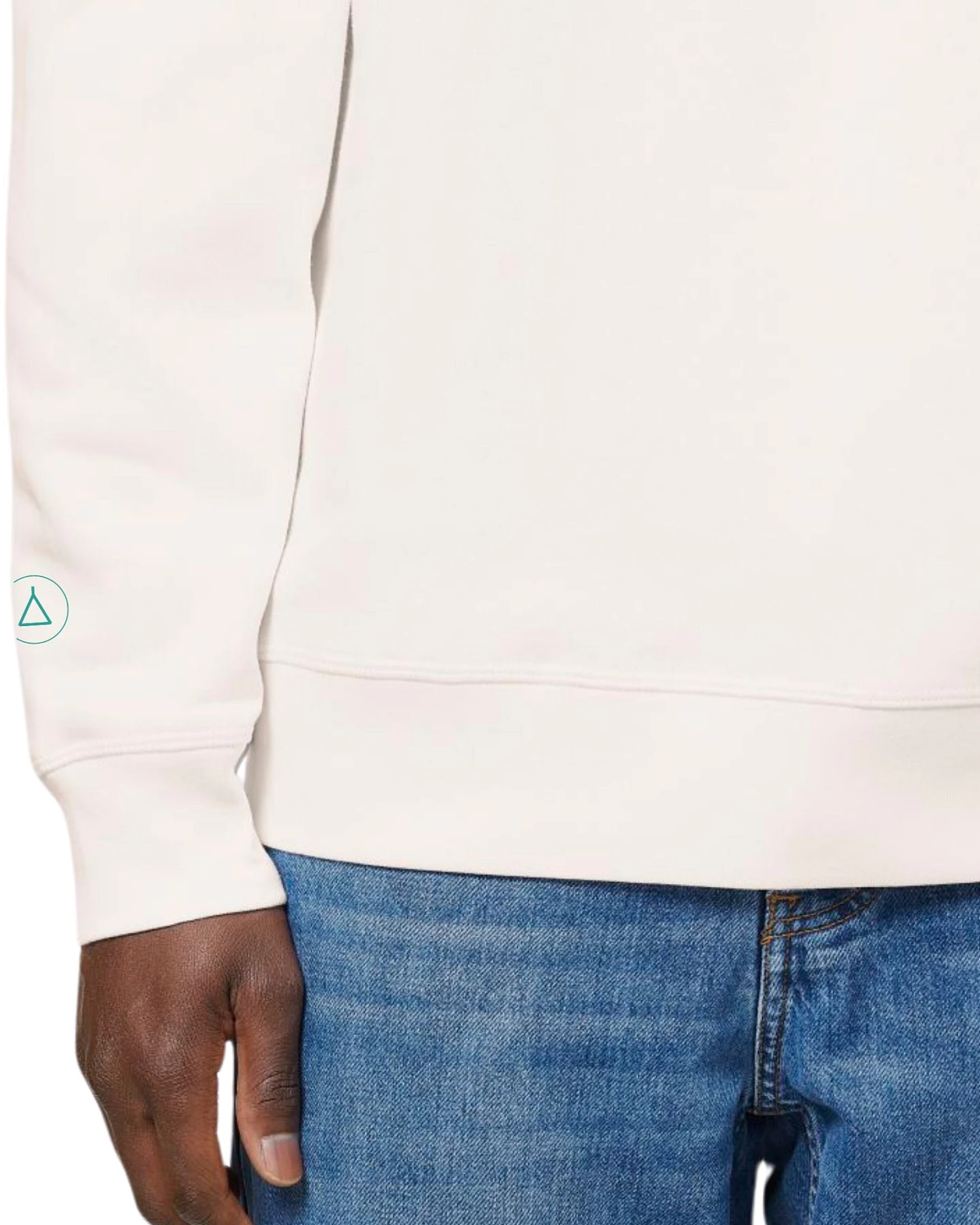 Inaska Damen vegan Pullover Inaska Unisex Vintage Weiß Dunkelgrün – Ansicht 2