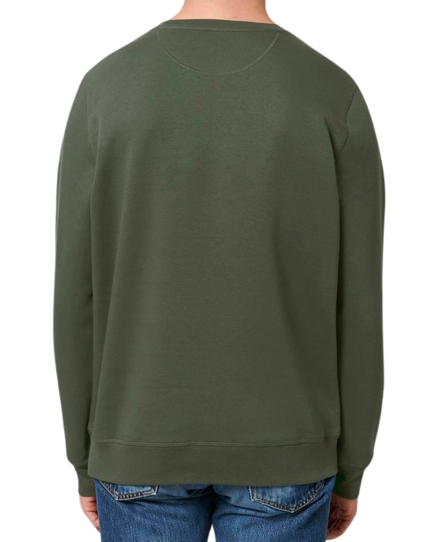 Inaska Damen vegan Sweatshirt Eco Statement Khaki Türkis – Ansicht 2