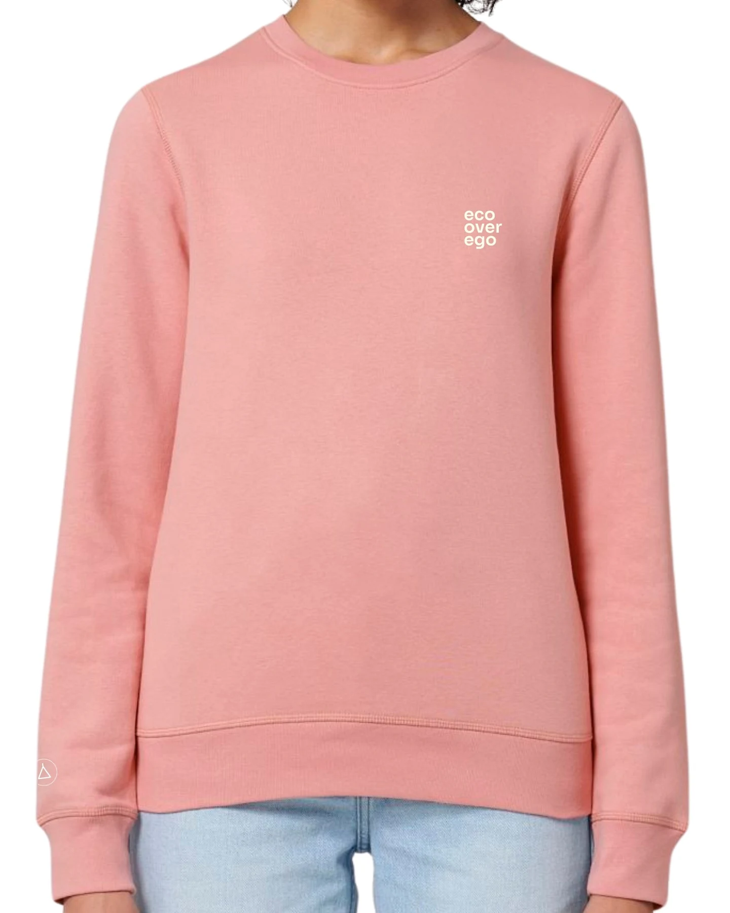 Inaska Herren vegan Sweatshirt Unisex Eco Soft Statement Rosa Creme – Ansicht 2