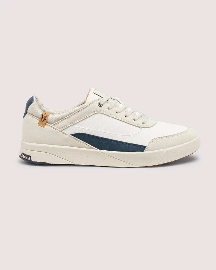 SAOLA Herren vegan Sneaker Herren Quito Weiß/Marineblau