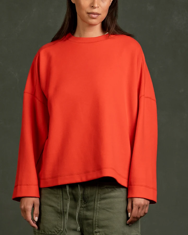 Kuyichi Damen vegan Langarmshirt Hadley Poppy Red