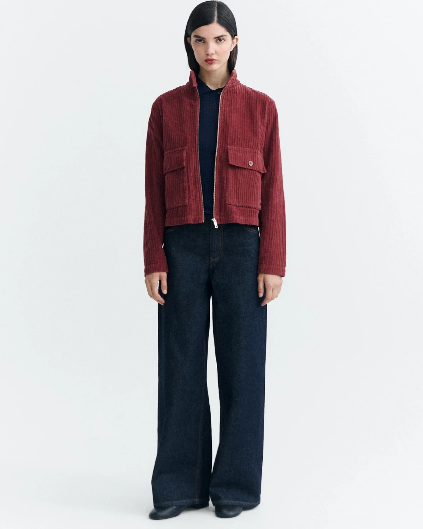 Jacke Delia Corduroy Braun – Ansicht 2