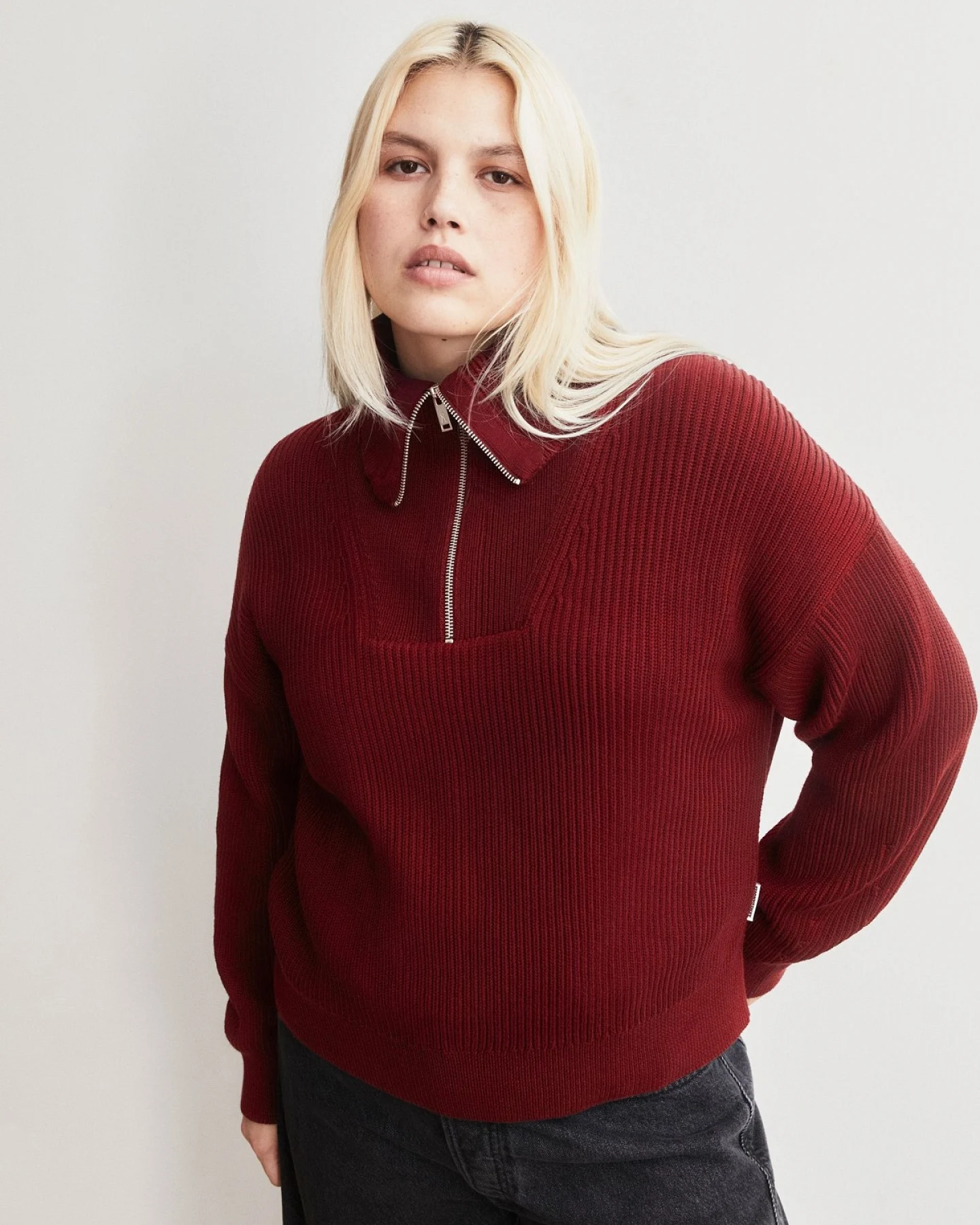 Strickpullover Vanisé Rib Troyer – Ansicht 2
