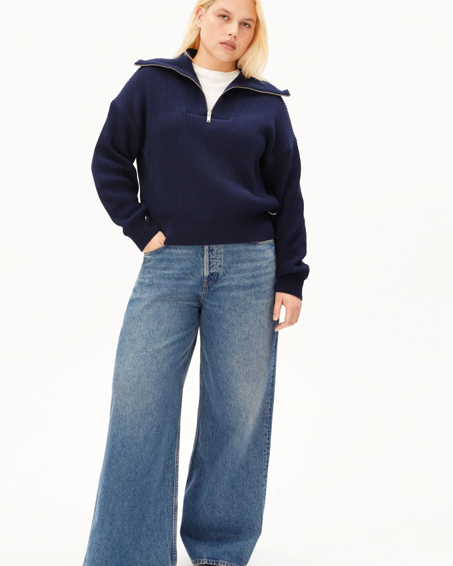 Strickpullover Vanisé Rib Troyer – Ansicht 3