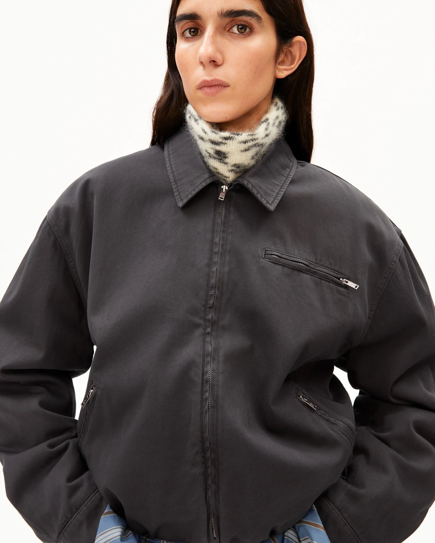 Jacke Padded Iconic Å Grau – Ansicht 4