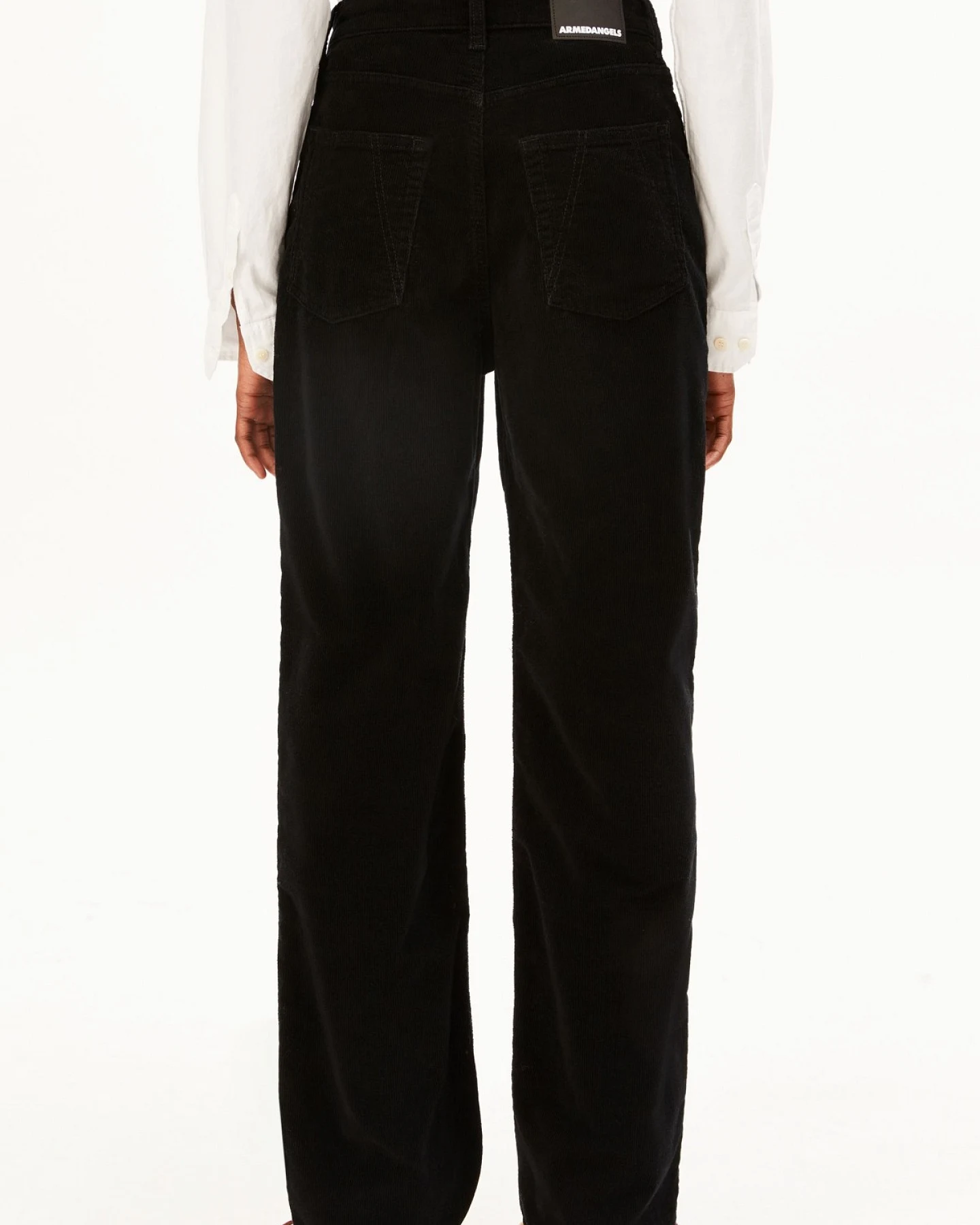 Hose Enijaa High Corduroy Schwarz – Ansicht 2
