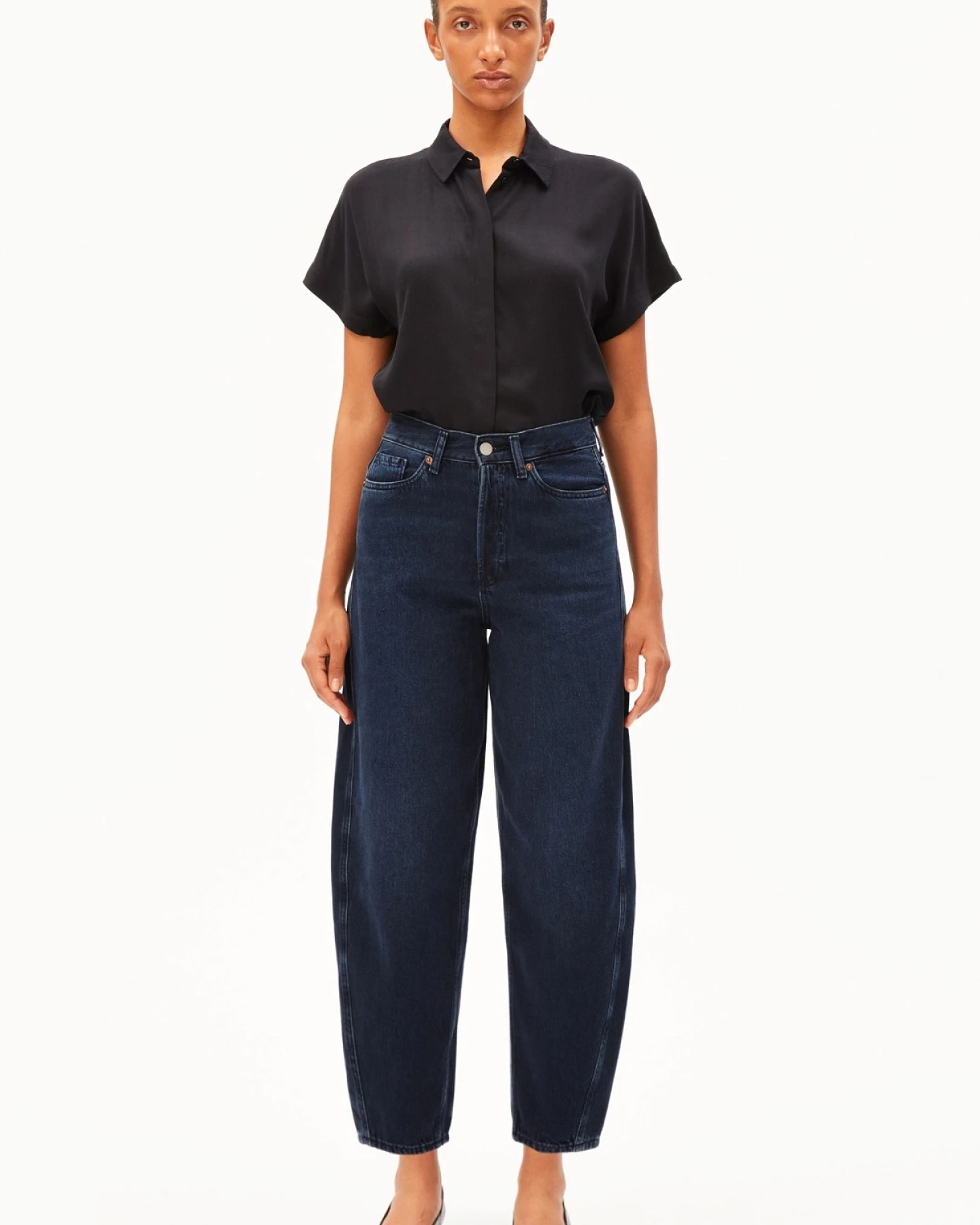 Jeans Baarly High Waist Barrel Fluid Ink – Ansicht 3