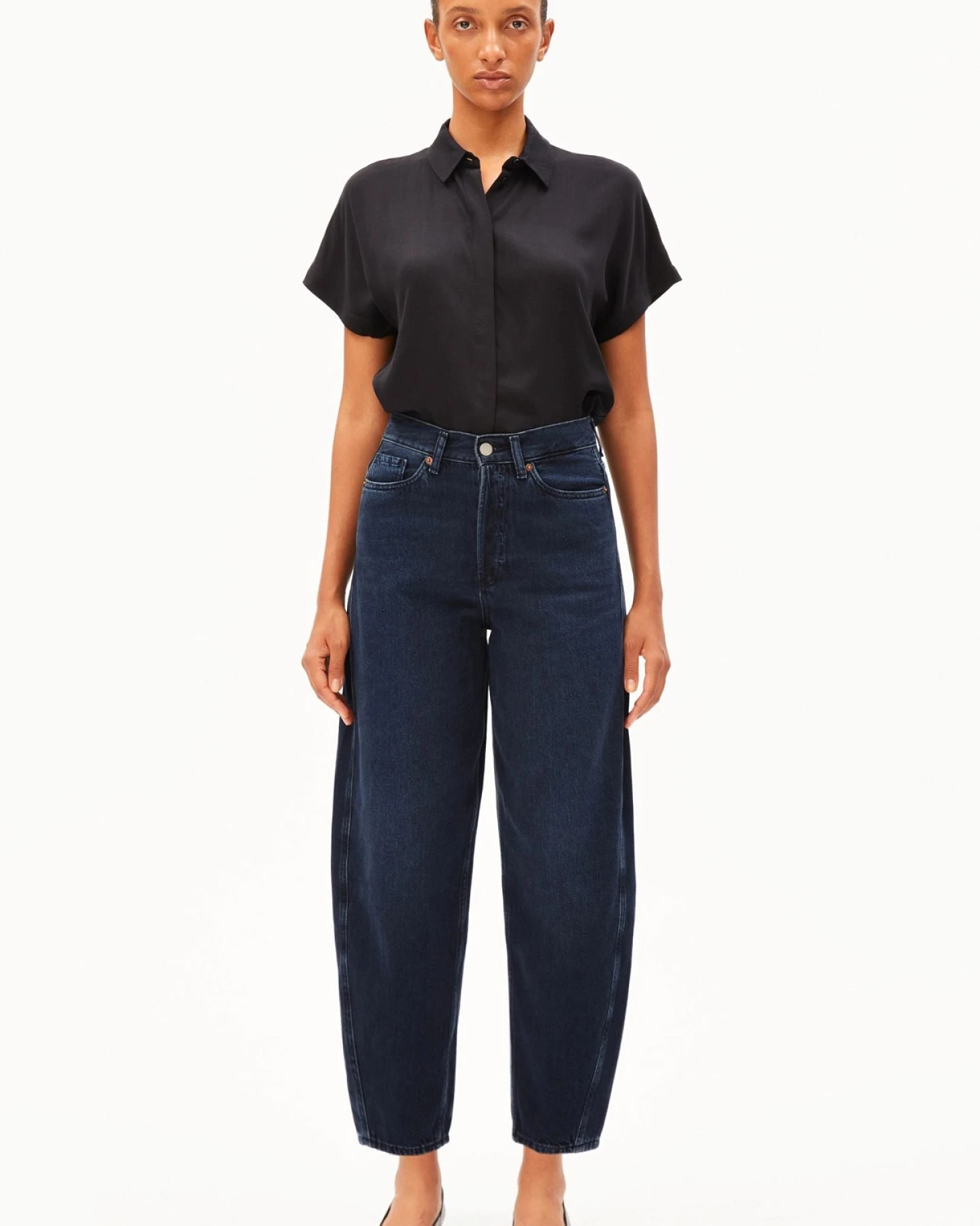 Jeans Baarly High Waist Barrel Fluid Ink – Ansicht 6