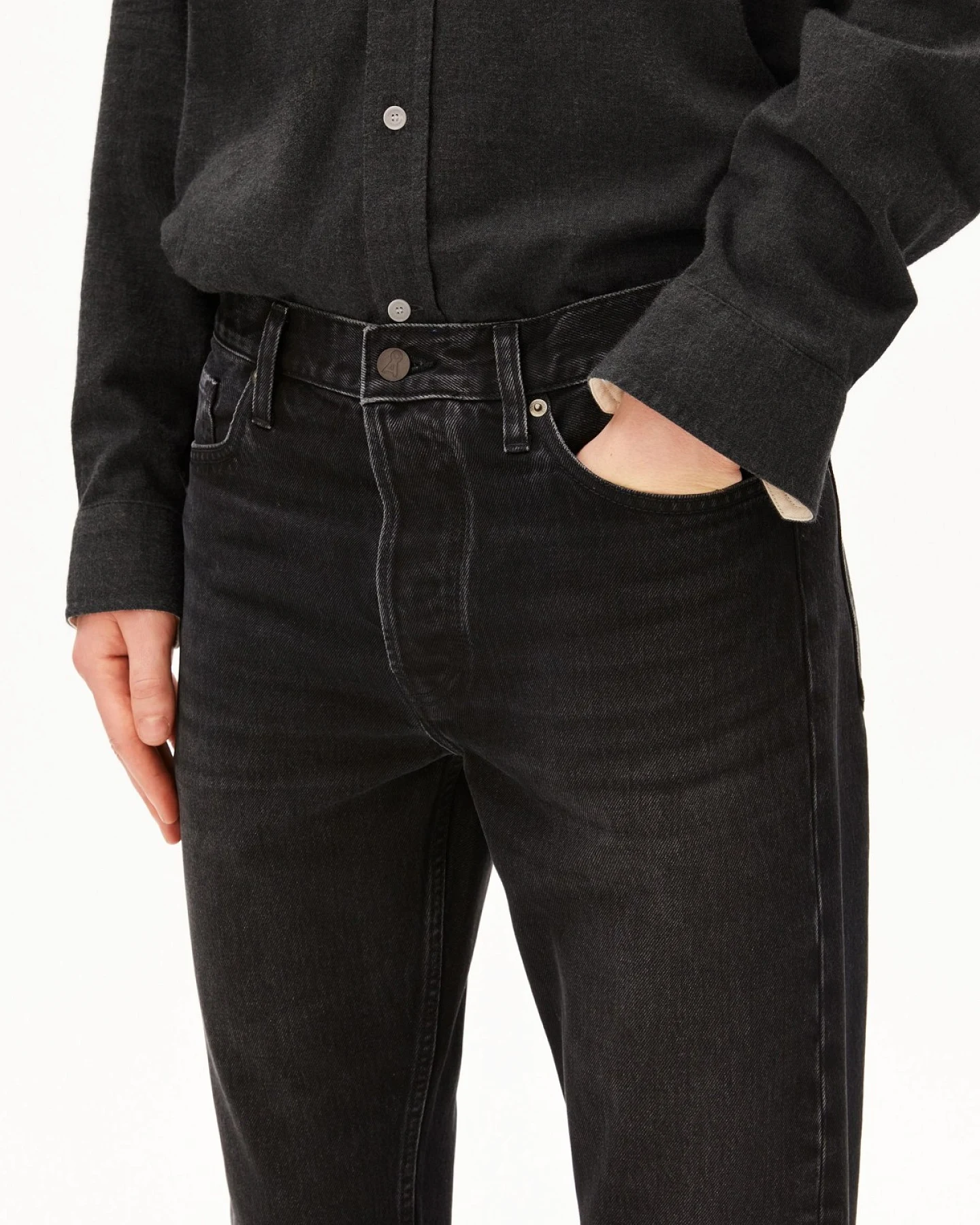 Jeans Maadox Classic Straight Jean Dunkelgrau – Ansicht 4