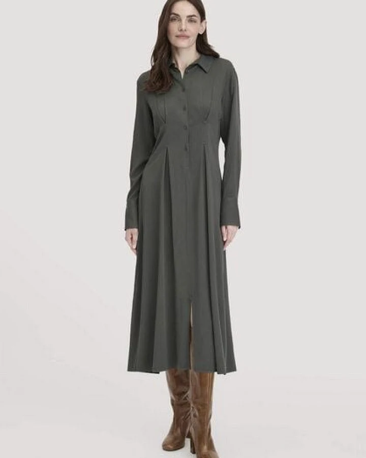 hessnatur Kleid Midi Regular aus reiner LENZING ECOVERO Viskose