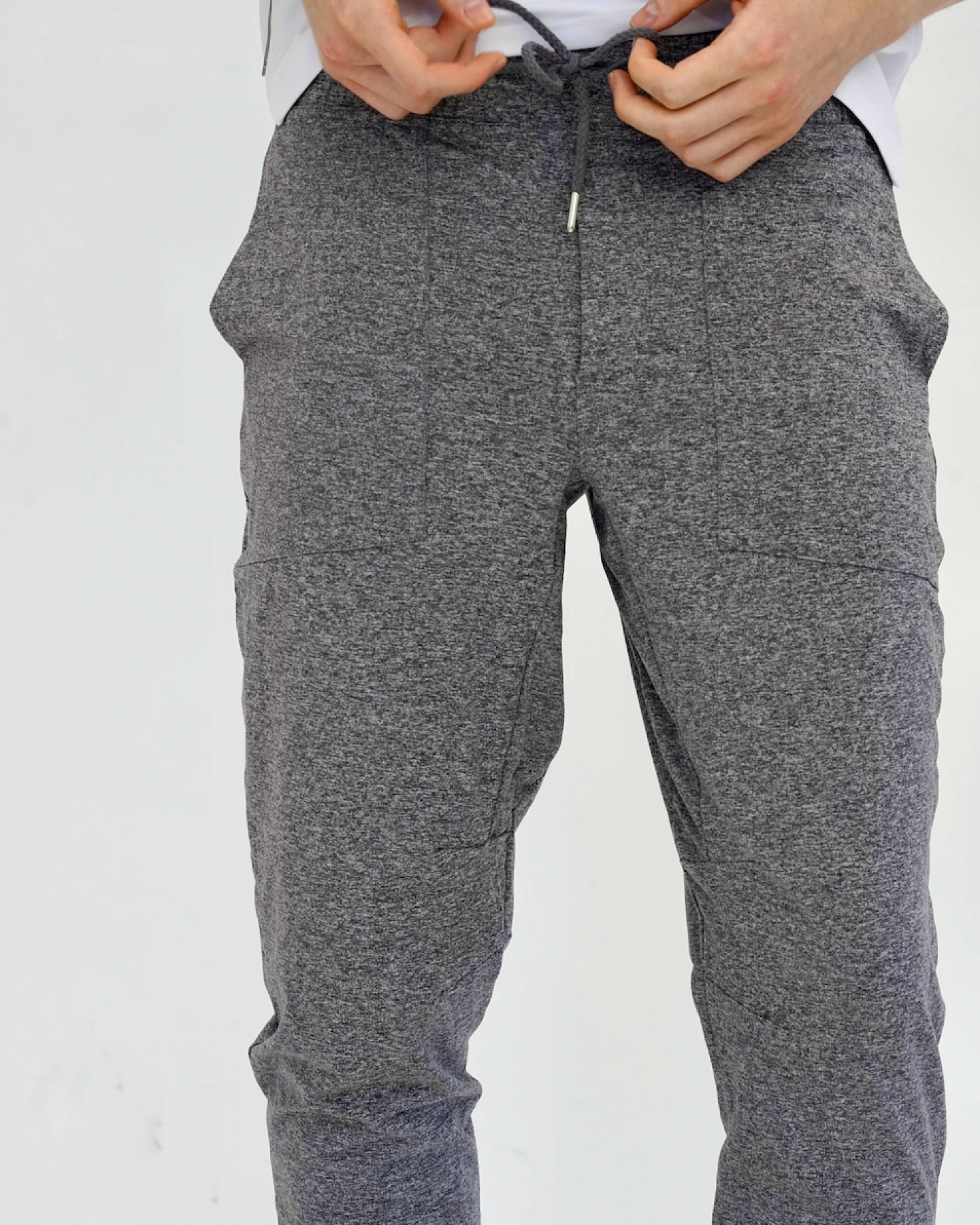 SEAAV Herren vegan Sweatpants Poseidon Jogger Shark Heather Grey – Ansicht 2