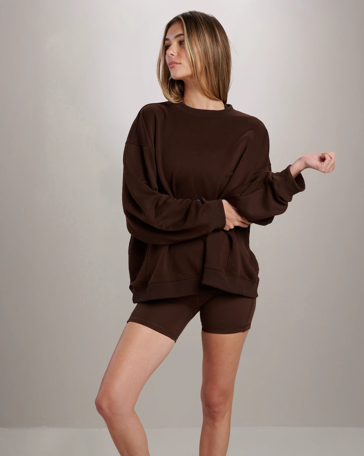 SEAAV Damen vegan Sweatshirt Dune Crew Kaffeebohne – Ansicht 2