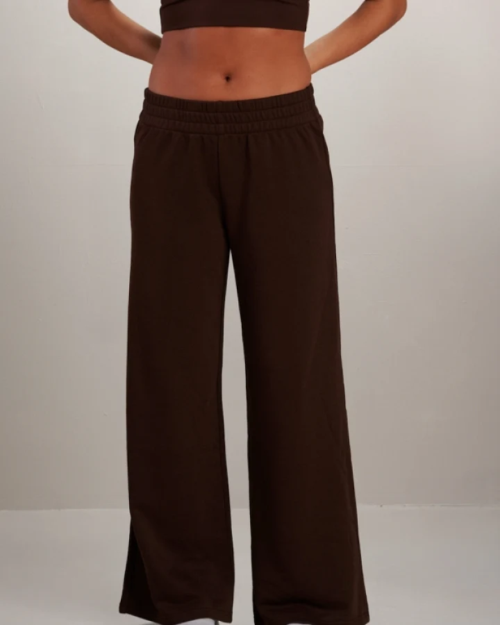 SEAAV Damen vegan Hose Dune Weites Bein Kaffeebohne