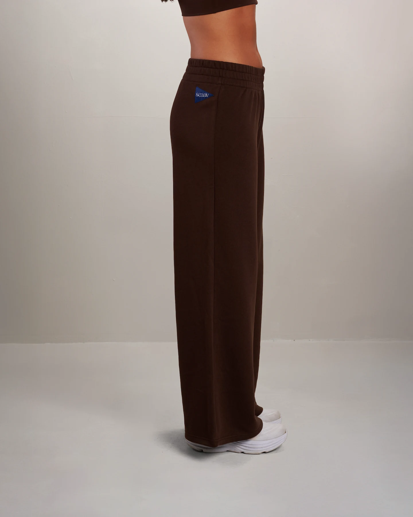 SEAAV Damen vegan Hose Dune Weites Bein Kaffeebohne – Ansicht 2