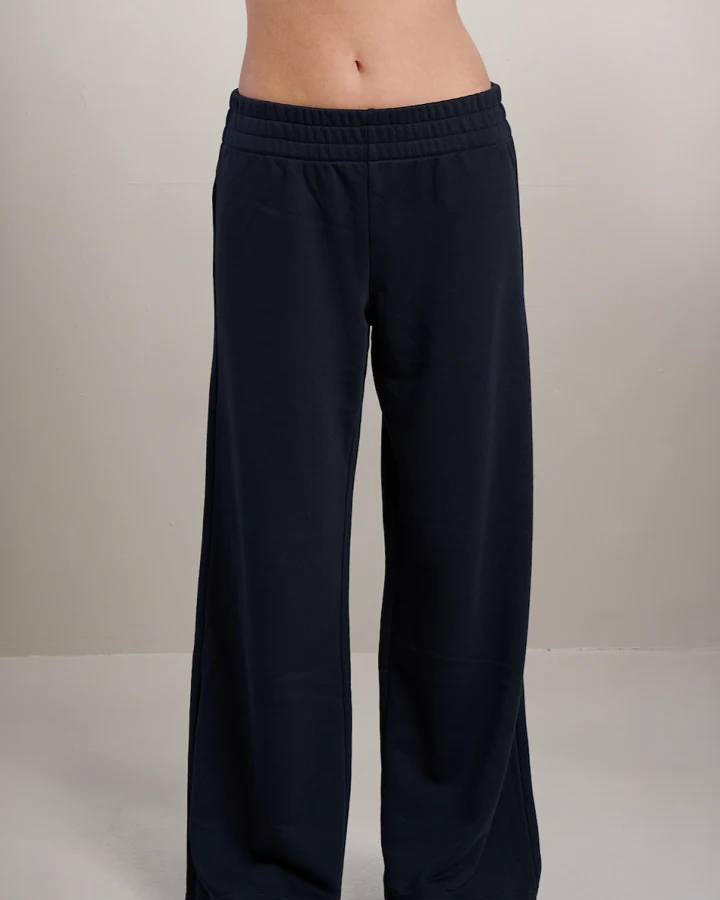 SEAAV Damen vegan Hose Dune Weites Bein Mitternachtsblau