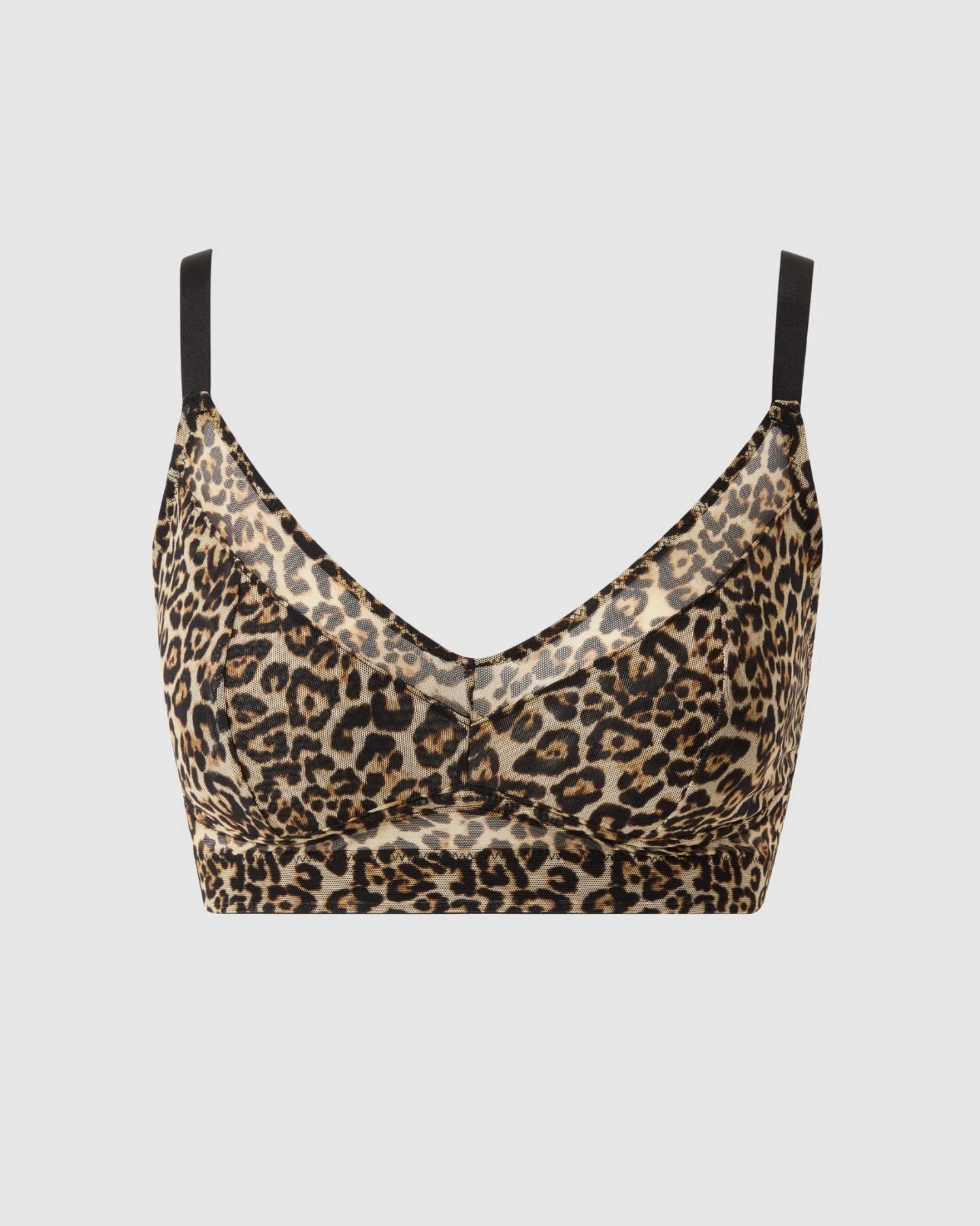 Understatement Damen vegan Bh Mesh Support Plus Leopard – Ansicht 2