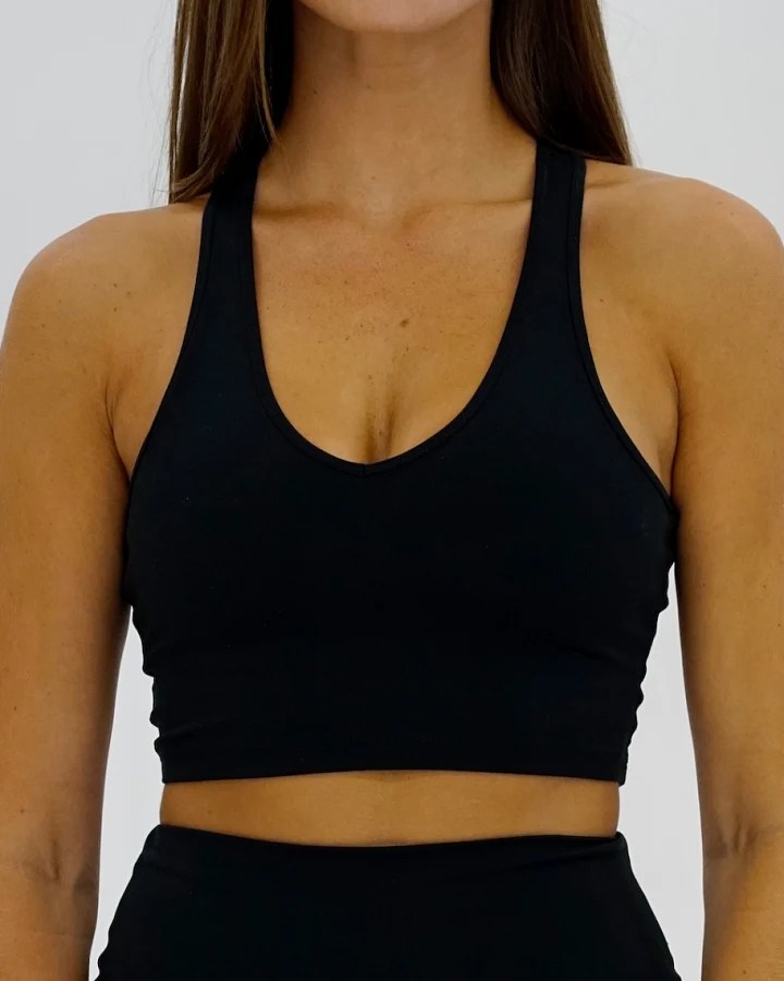 SEAAV Damen vegan Bh V-Ausschnitt Onyx