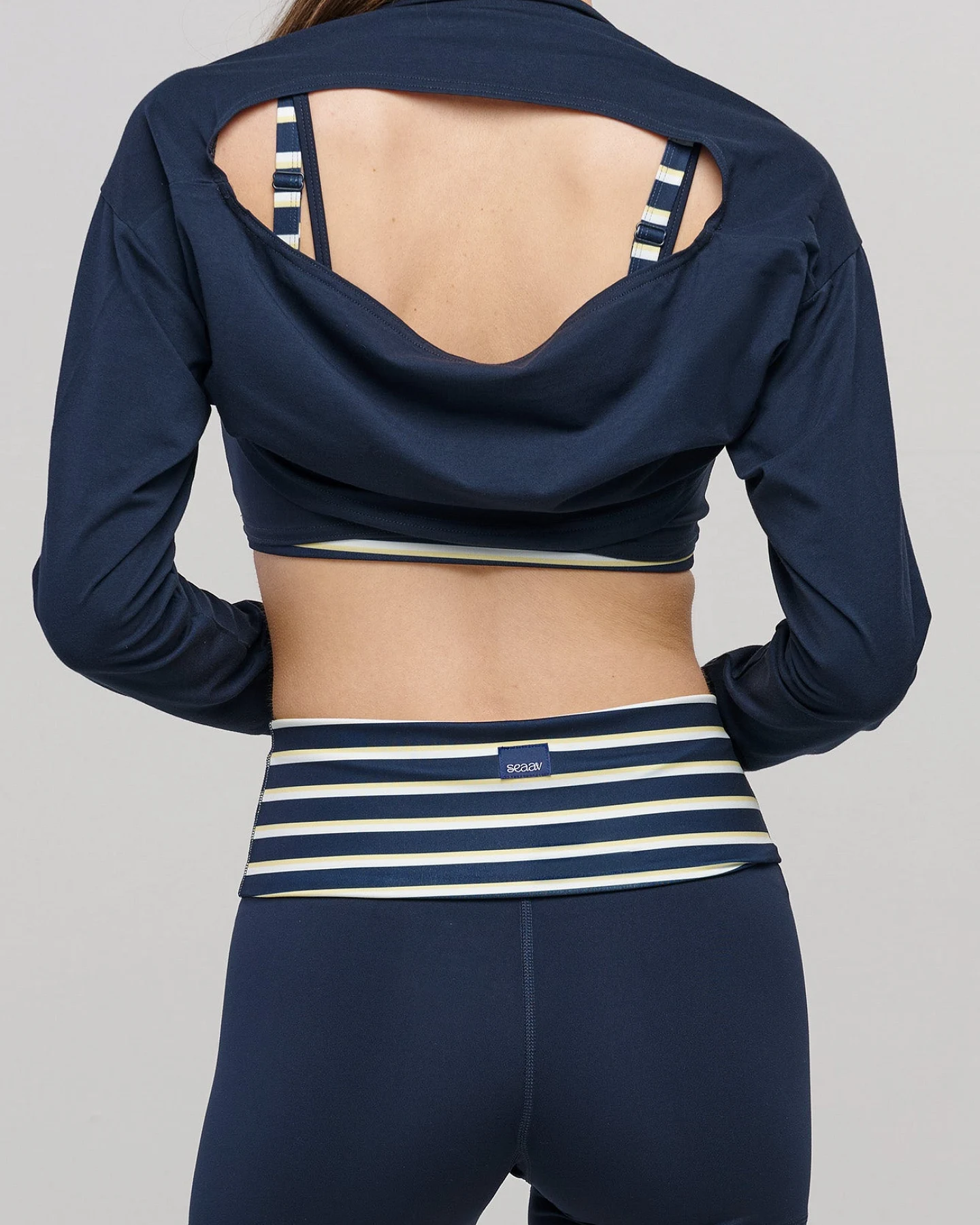SEAAV Damen vegan Shrug Two-Way Midnight Blue – Ansicht 2