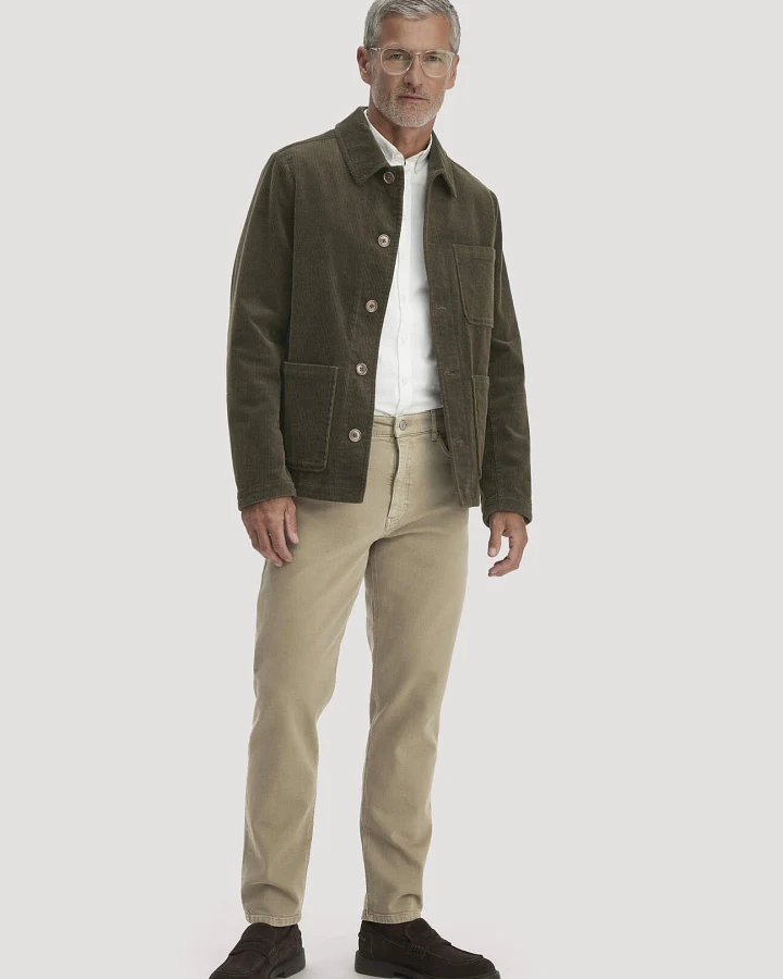 hessnatur Herren Jeans MADS Relaxed Tapered aus Bio-Denim mit Recycling-Baumwolle - grün - Größe 38/32