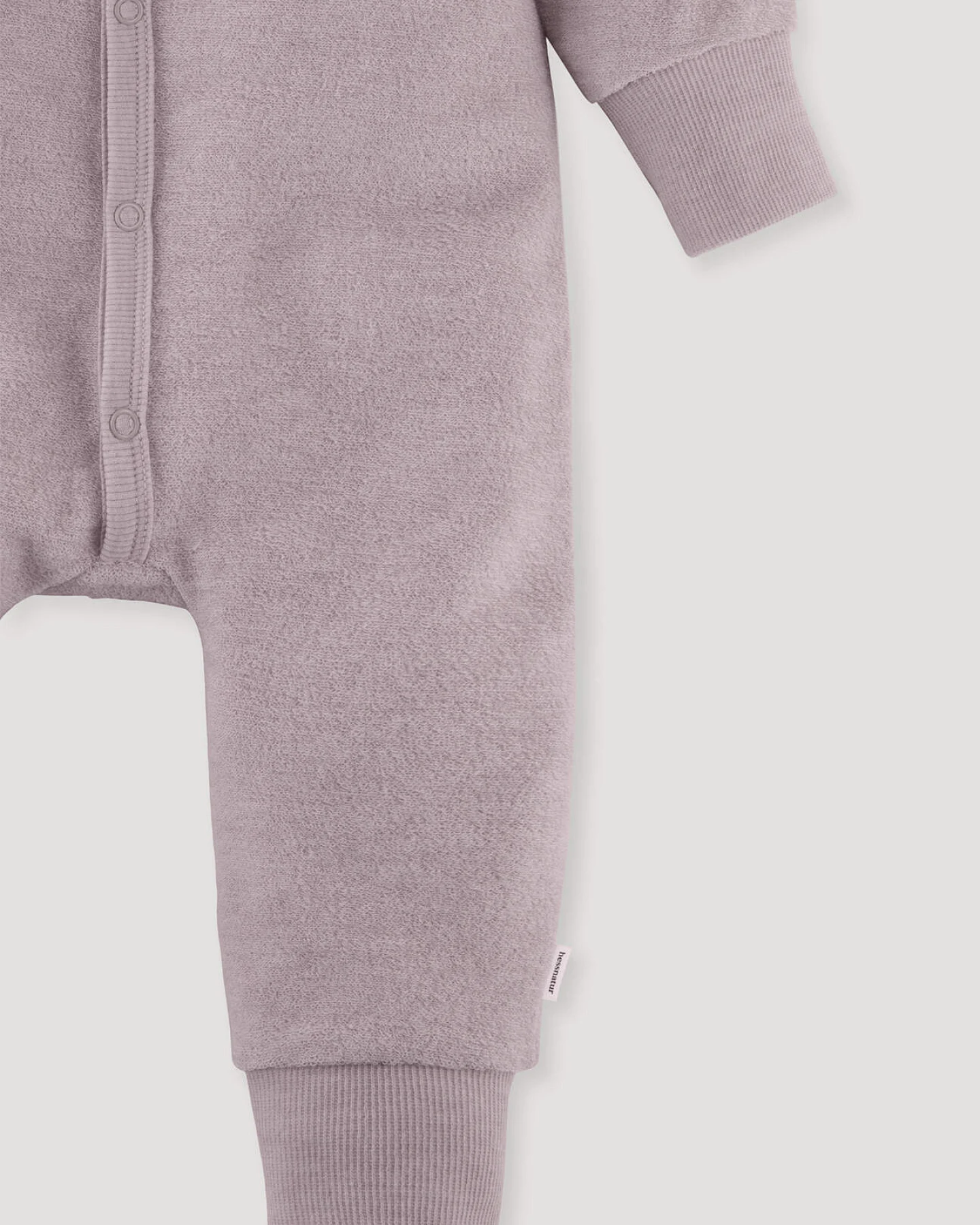 hessnatur Baby Wollfrottee Overall aus Bio-Merinowolle - rosa - Größe 62/68 – Ansicht 3