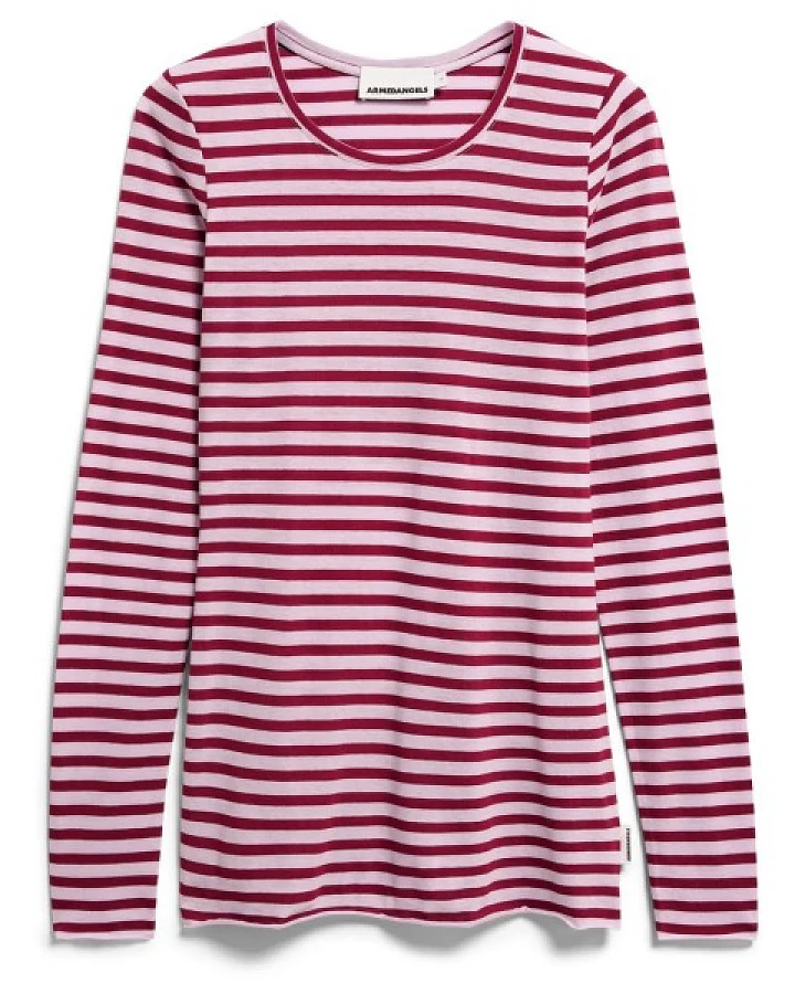 ARMEDANGELS - Women's Einiaara Stripes - Longsleeve Gr XL rosa