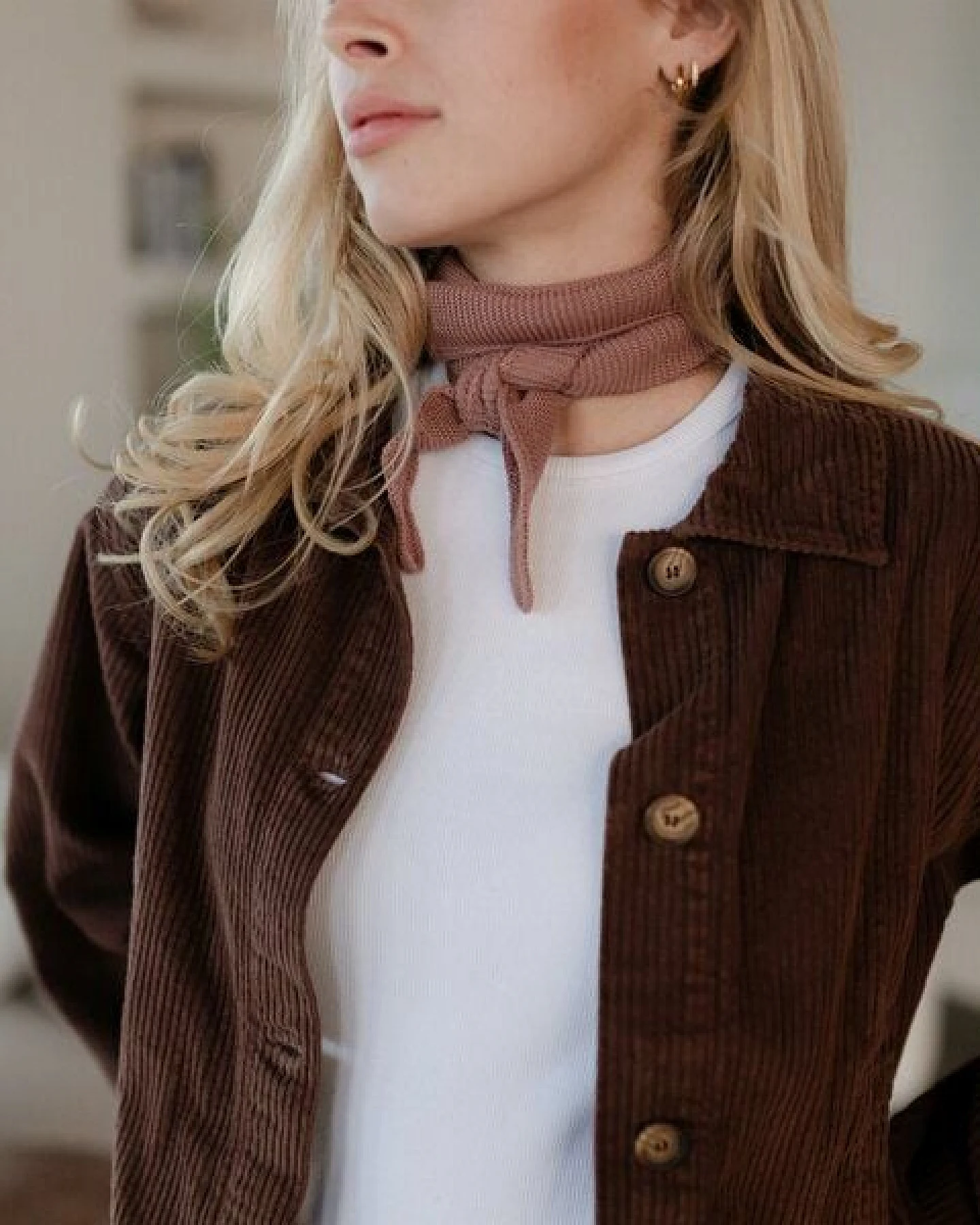 NORDLICHT Mini Strick Schal Sophie aus 100% Baumwolle – Ansicht 4