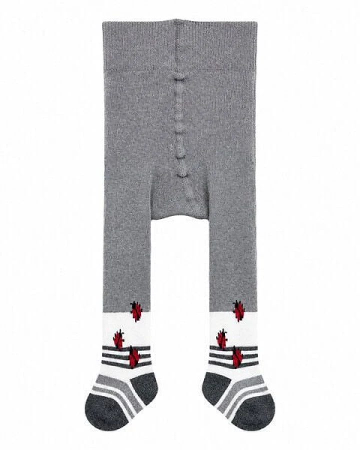 grödo Baby-Strumpfhose mit Po-Motiv „Marienkäfer“ Bio Baumwolle Elasthan