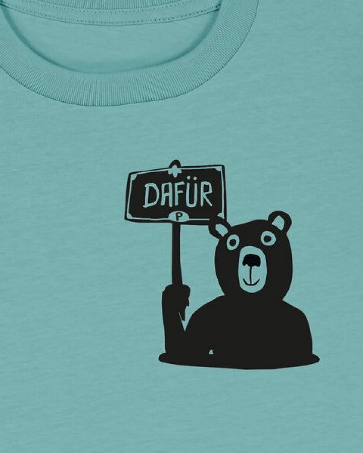 päfjes Der Bär ist DAFÜR! Du auch? - Kinder T-Shirt aus Bio Baumwolle Fair - Siebdruck