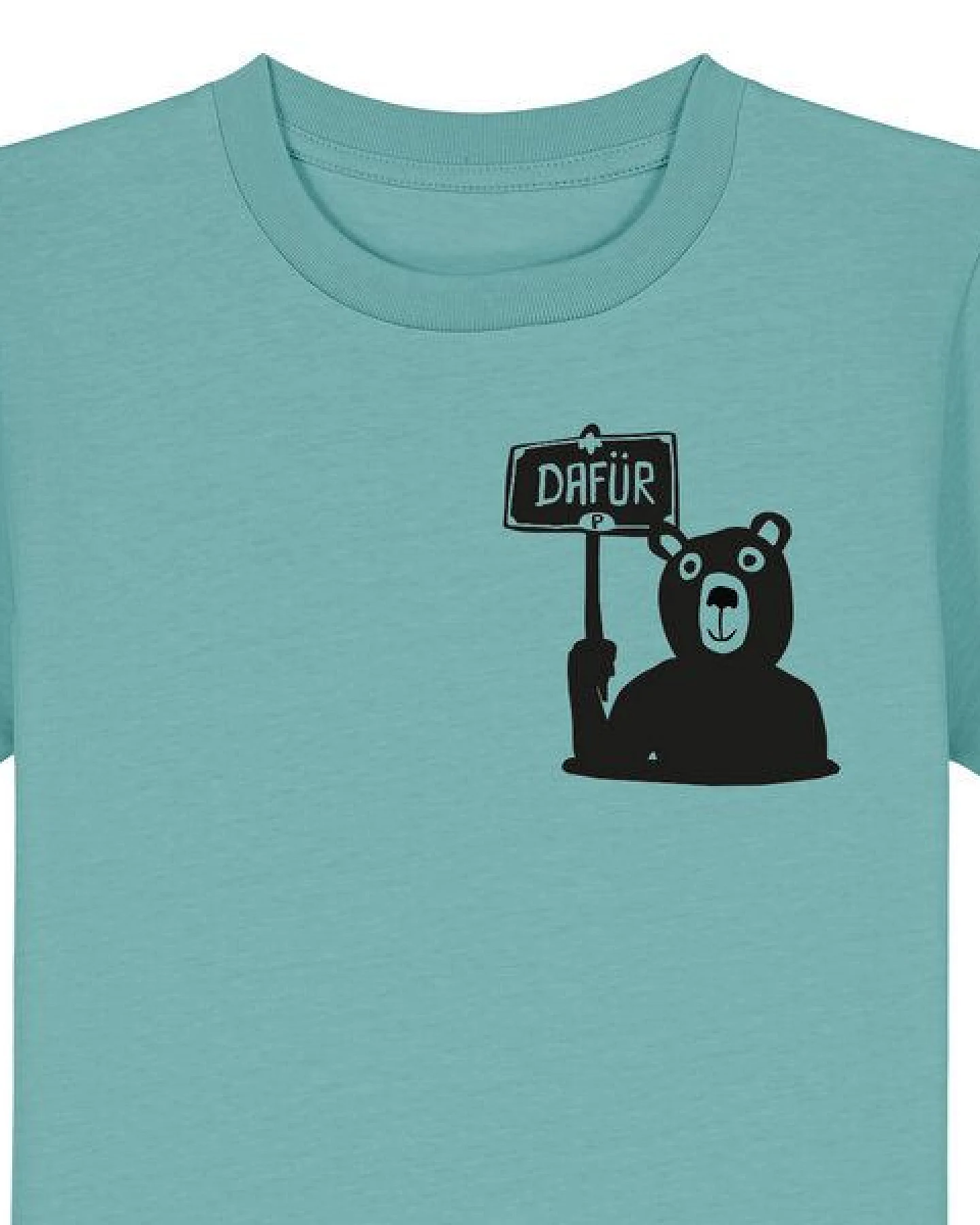 päfjes Der Bär ist DAFÜR! Du auch? - Kinder T-Shirt aus Bio Baumwolle Fair - Siebdruck – Ansicht 2