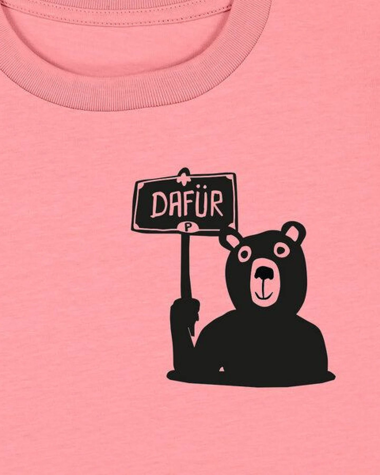 päfjes Der Bär ist DAFÜR! Du auch? - Kinder T-Shirt aus Bio Baumwolle Fair - Siebdruck – Ansicht 3