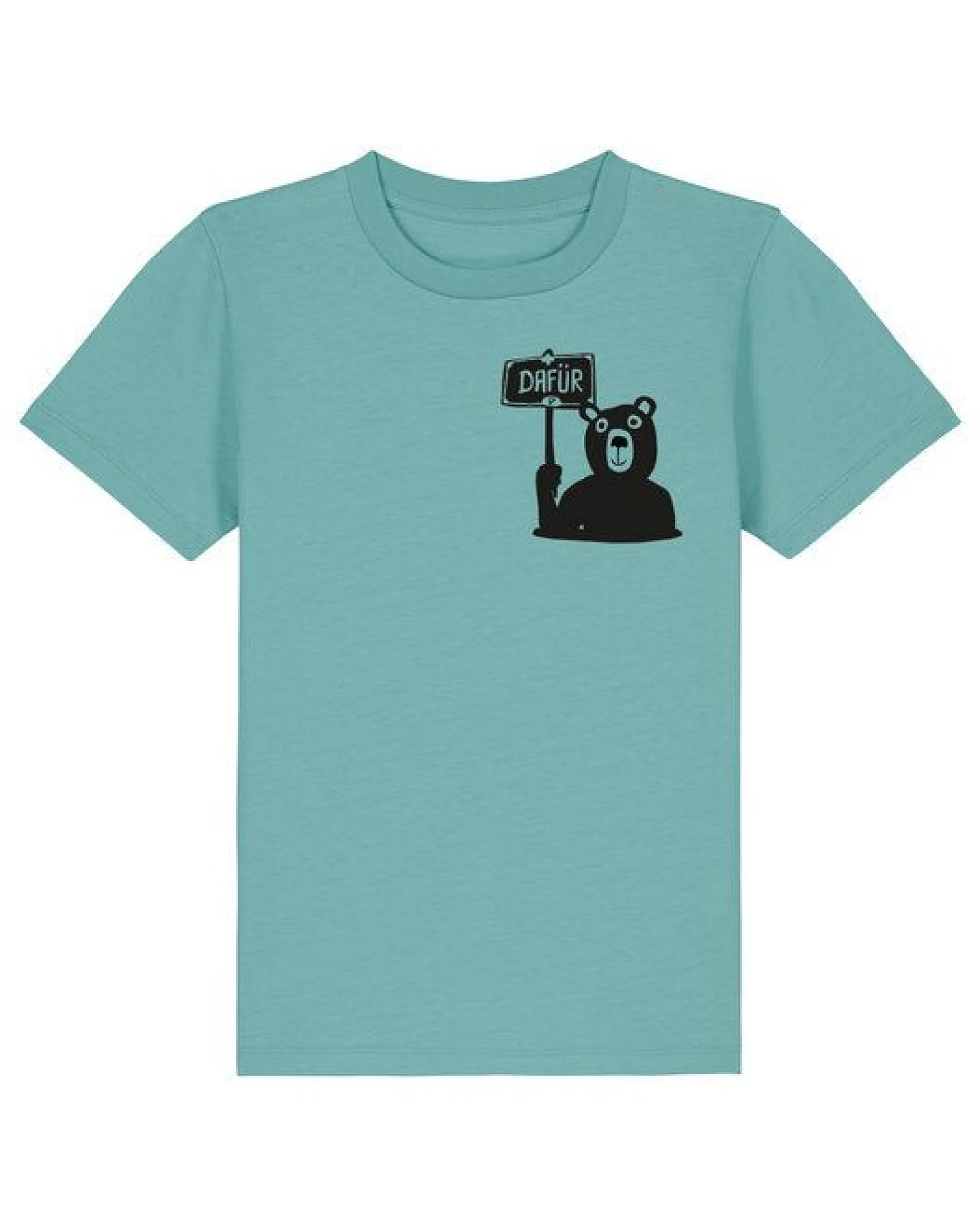 päfjes Der Bär ist DAFÜR! Du auch? - Kinder T-Shirt aus Bio Baumwolle Fair - Siebdruck – Ansicht 2