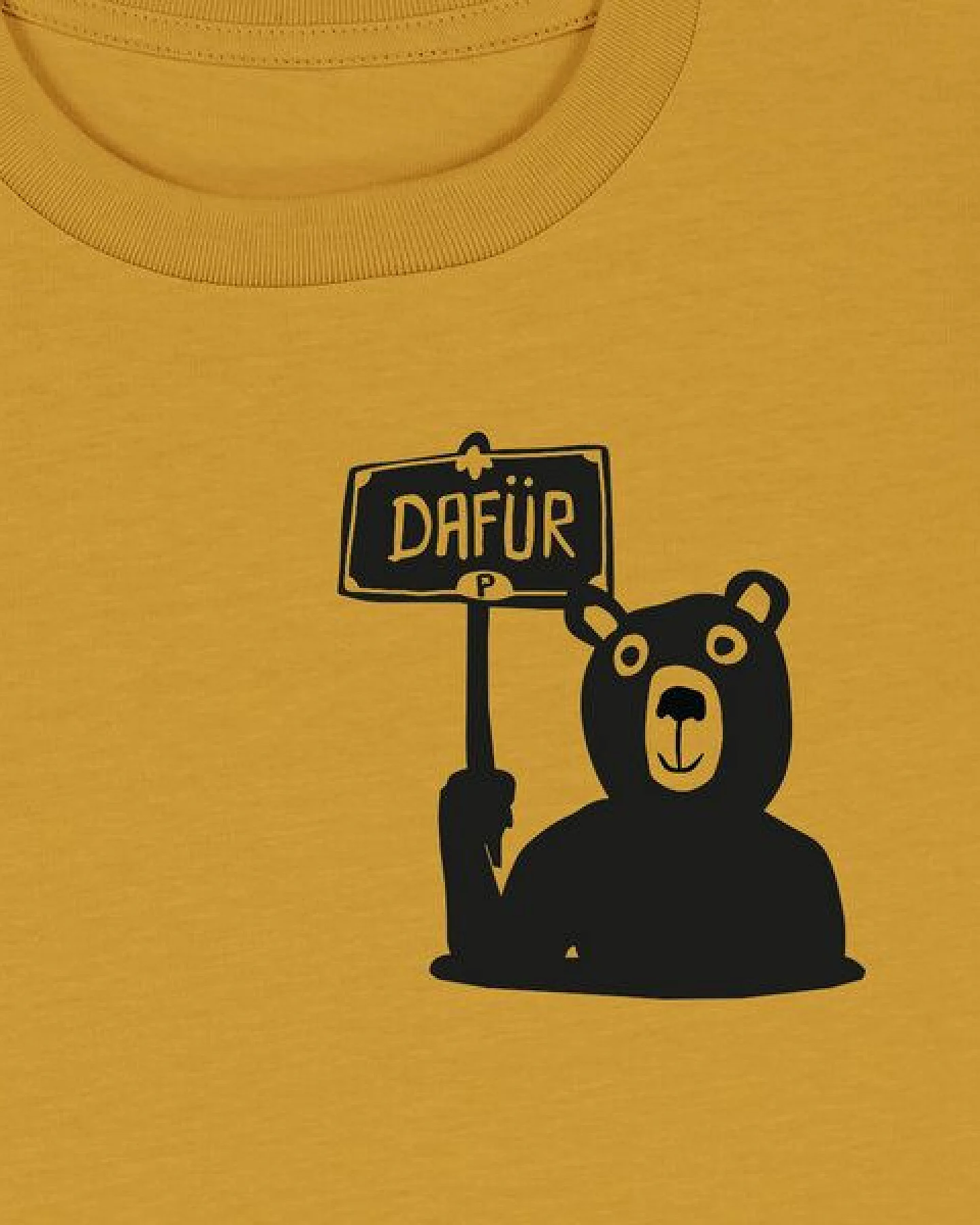 päfjes Der Bär ist DAFÜR! Du auch? - Kinder T-Shirt aus Bio Baumwolle Fair - Siebdruck – Ansicht 3