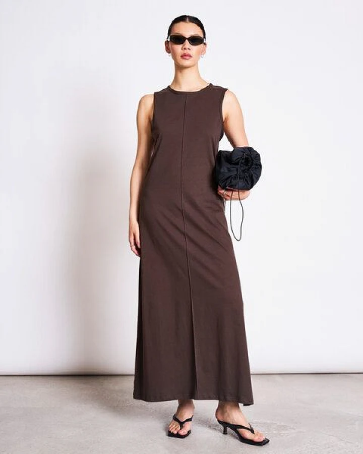 JAN N JUNE Ärmelloses Maxikleid CALIA aus Baumwolle