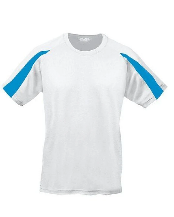 Just Cool Contrast Cool T-Shirt Recyceltes Polyester Atmungsaktiv Vegan