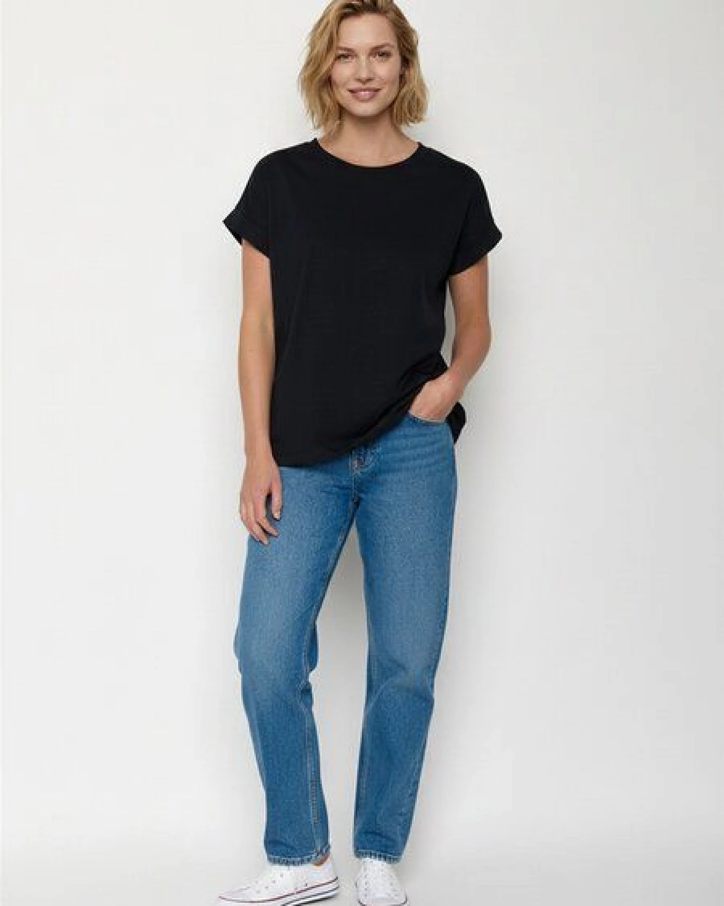 GREENBOMB Basic Loony - Sportliches T-Shirt aus Bio-Baumwolle mit Rollup Sleeve / GOTS / Fair & Vegan – Ansicht 3