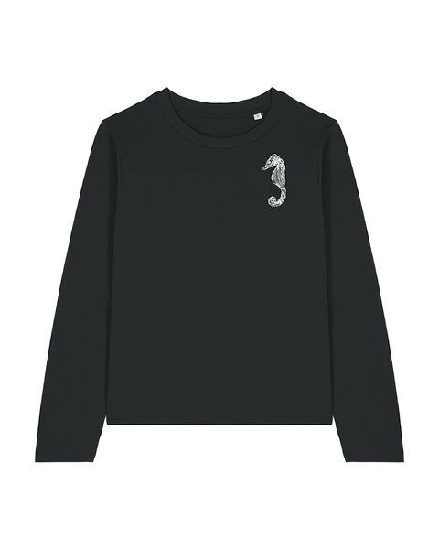 ilovemixtapes Kleines Seepferdchen Langarm-Damen-T-Shirt Relaxed Fit – Ansicht 2