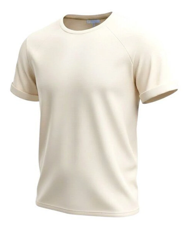 körber mode T-Shirt aus europäischem Hanf und Biobaumwolle weiß