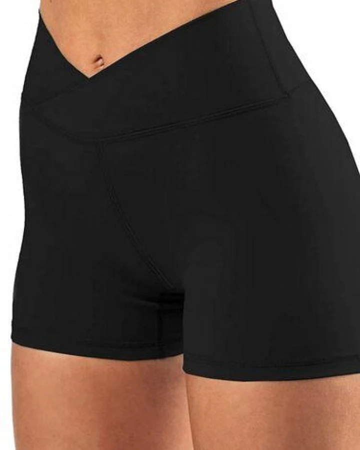 Yoga Hero Shorts Schwarz V-Cross aus ECONYL