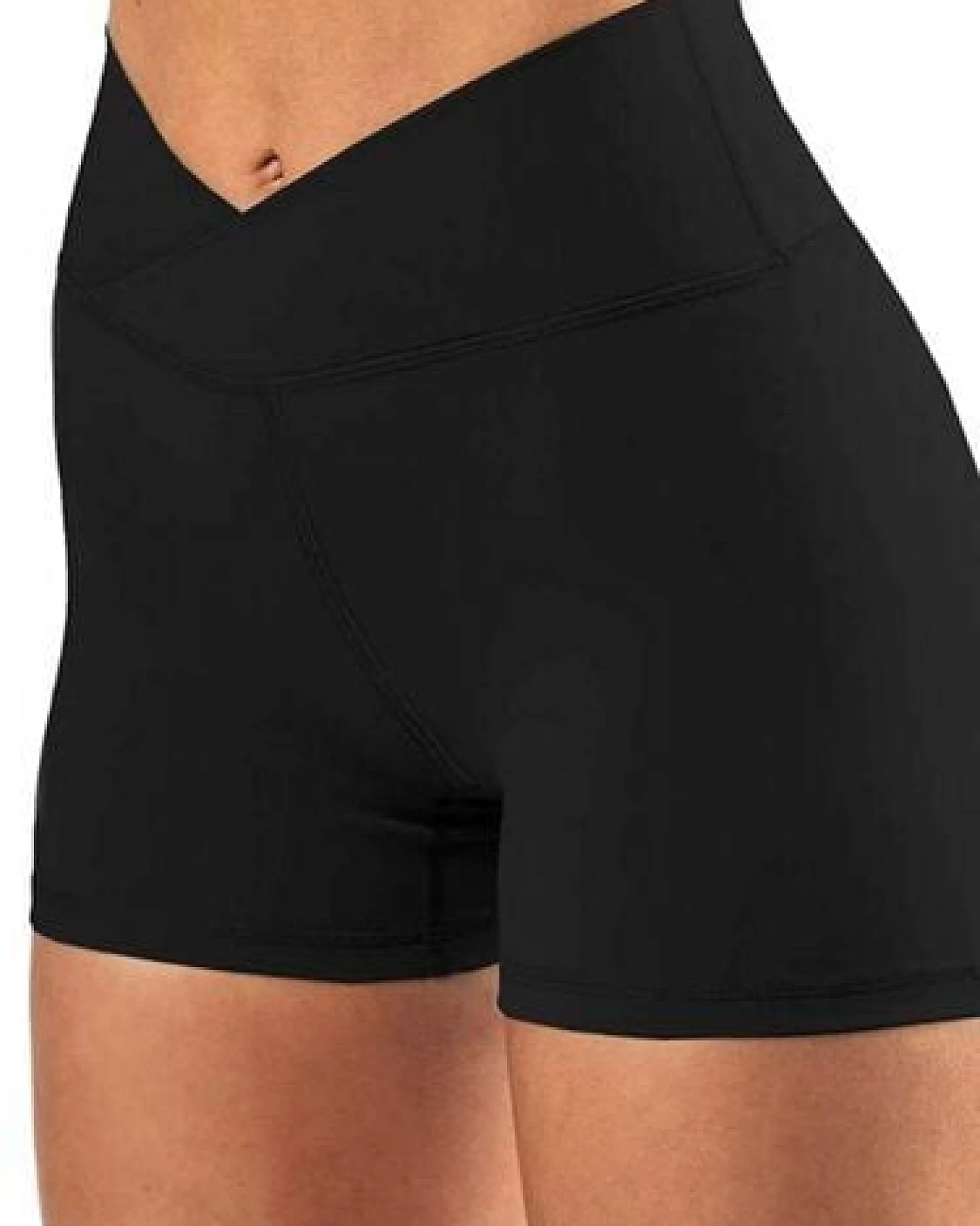 Yoga Hero Shorts Schwarz V-Cross aus ECONYL – Ansicht 4