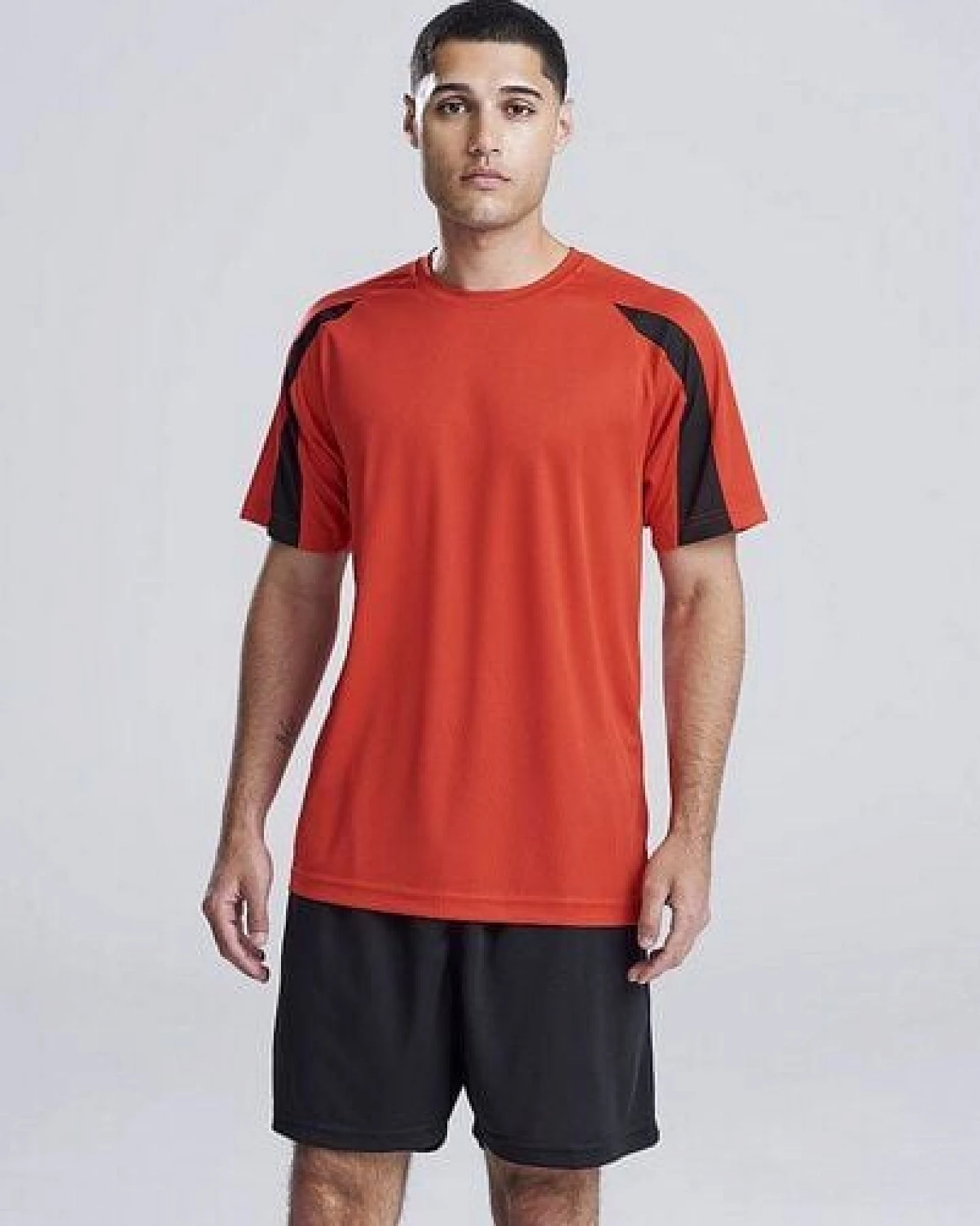 Just Cool Contrast Cool T-Shirt Recyceltes Polyester Atmungsaktiv Vegan – Ansicht 2