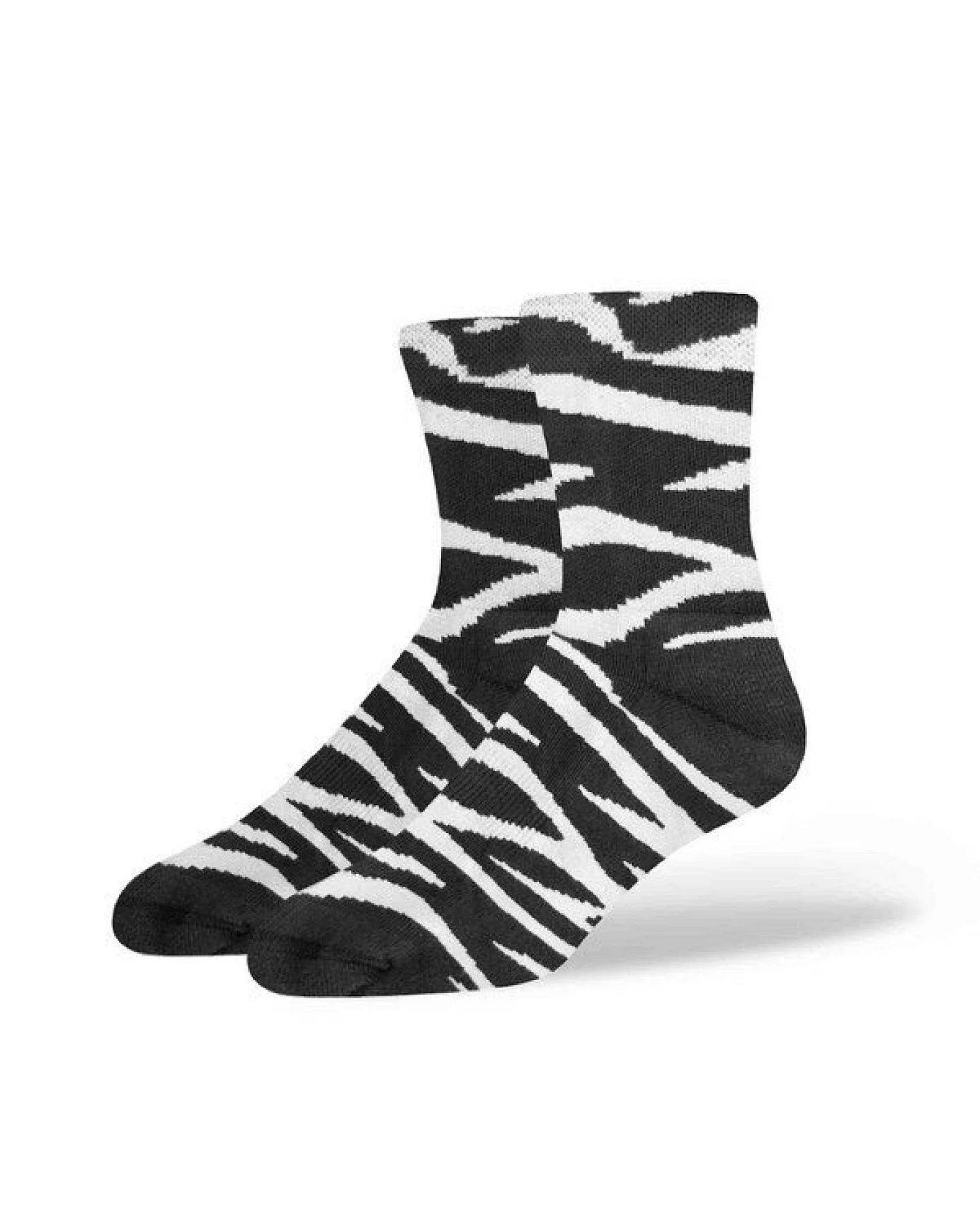 SOXN ZEBRA QUATER / Socken aus Bio-Baumwolle / Prewashed - Vorgewaschen für lange Haltbarkeit in Schwarz und Weiss – Ansicht 2