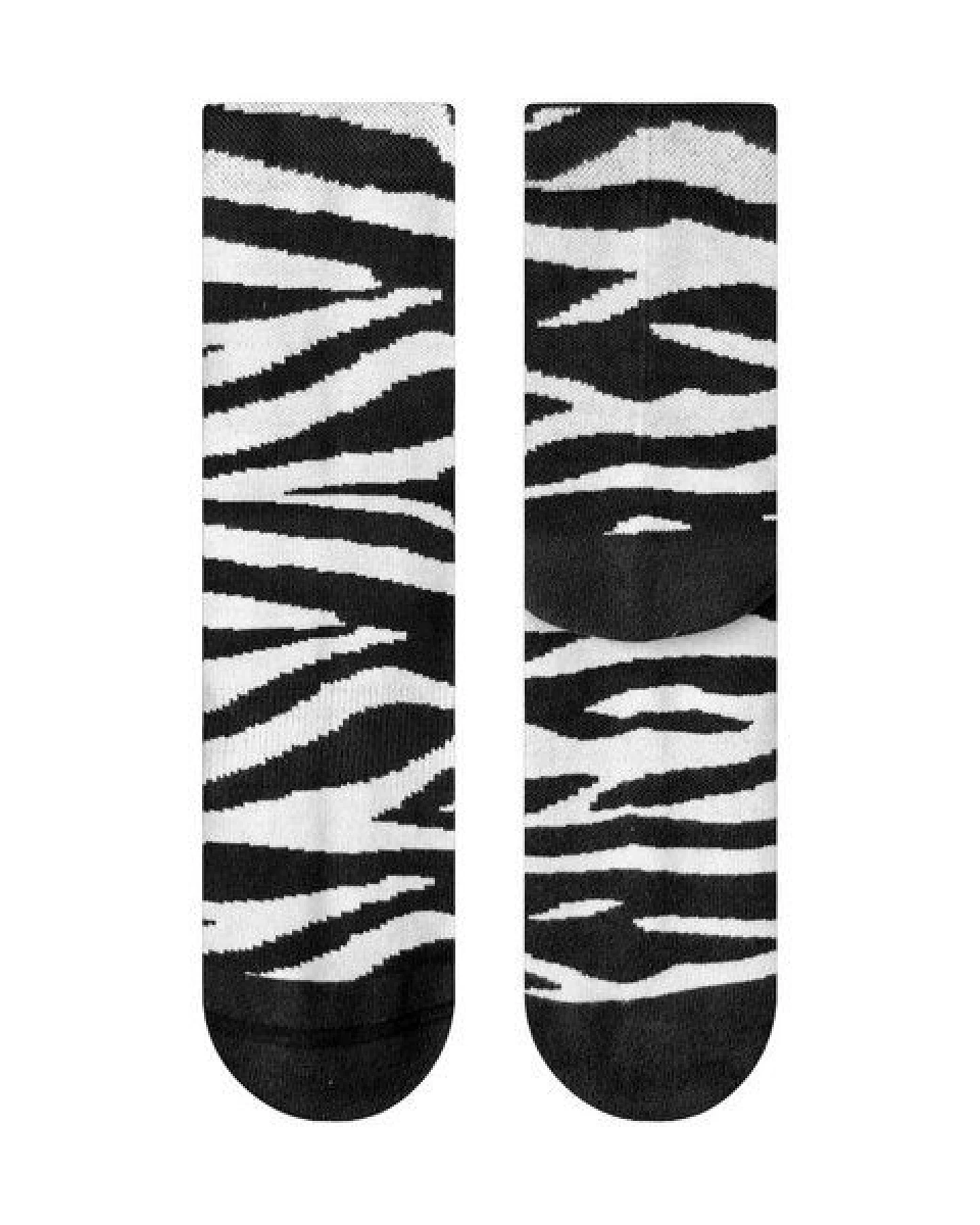 SOXN ZEBRA QUATER / Socken aus Bio-Baumwolle / Prewashed - Vorgewaschen für lange Haltbarkeit in Schwarz und Weiss – Ansicht 3
