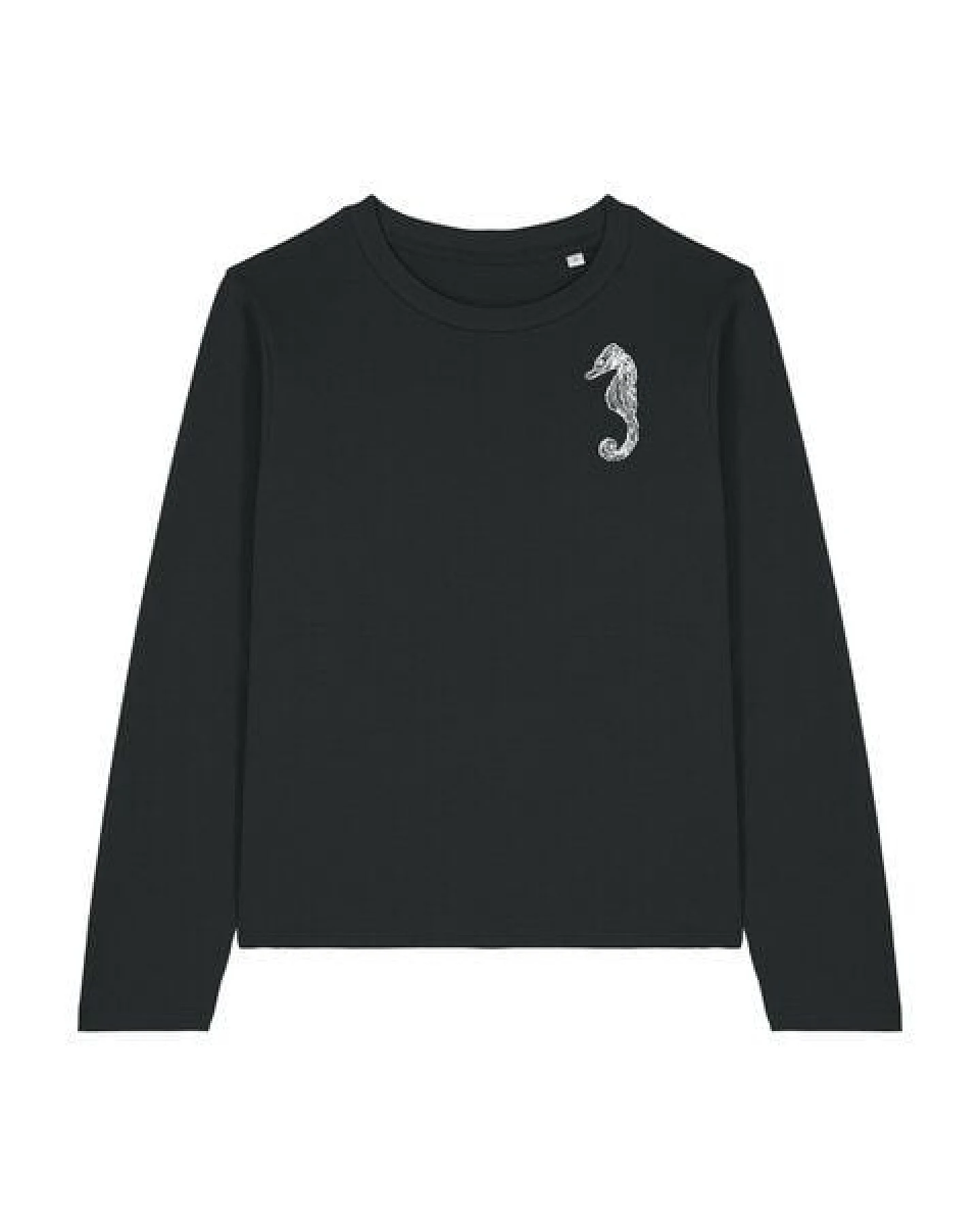 ilovemixtapes Kleines Seepferdchen Langarm-Damen-T-Shirt Relaxed Fit – Ansicht 2