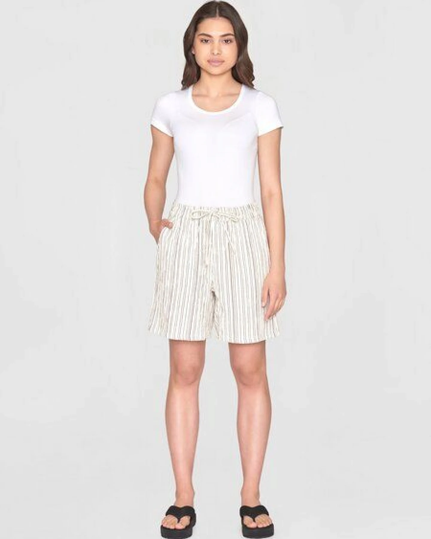 KnowledgeCotton Apparel Shorts STRIPED POSEY aus Bio-Baumwolle – Ansicht 3