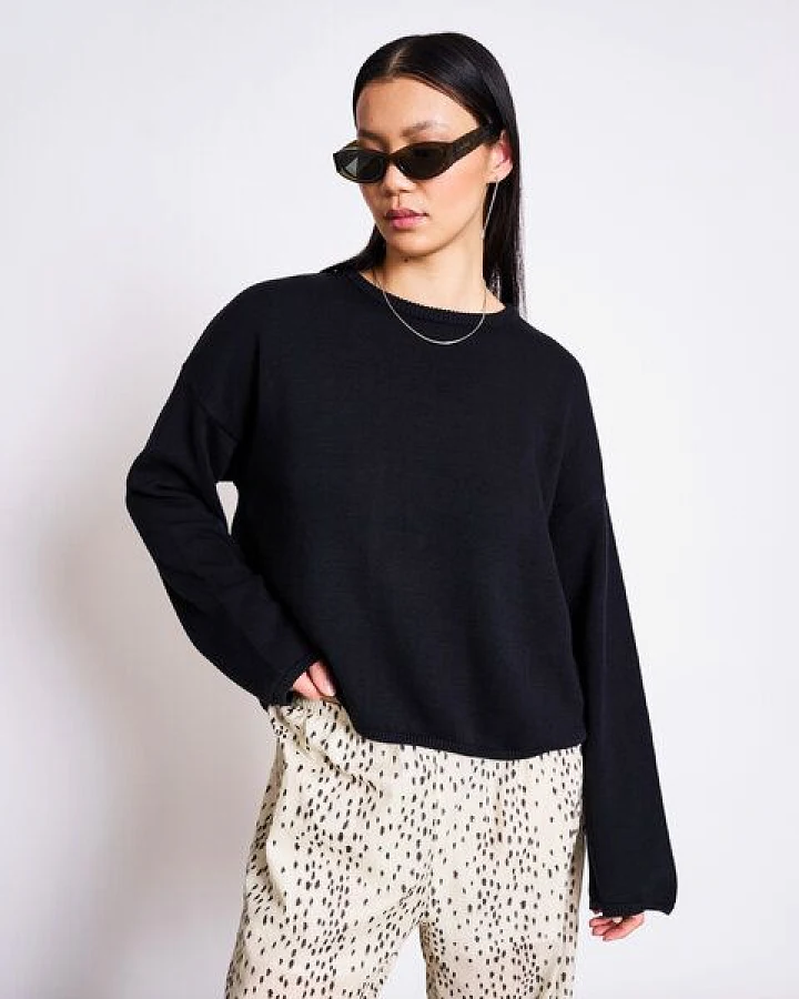 JAN N JUNE Crewneck Pullover aus Baumwolle HOY