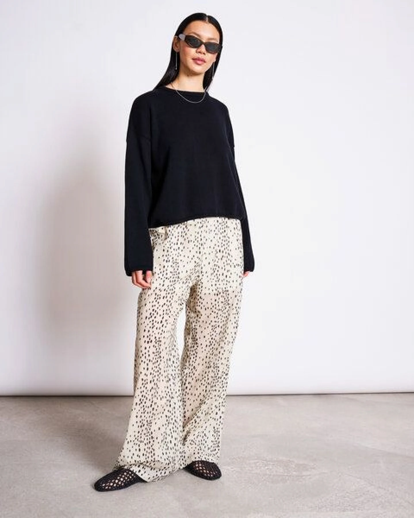 JAN N JUNE Crewneck Pullover aus Baumwolle HOY – Ansicht 3