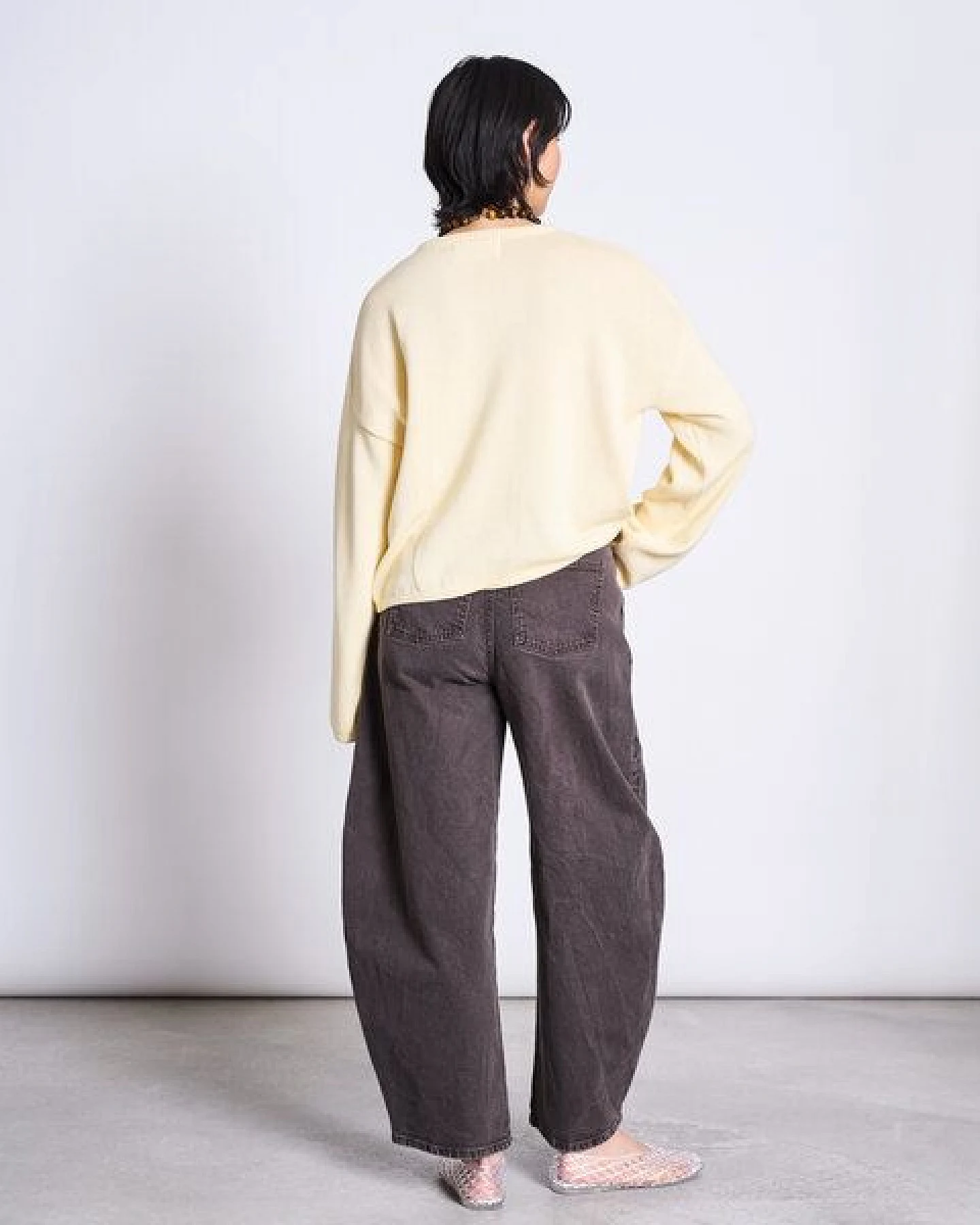 JAN N JUNE Crewneck Pullover aus Baumwolle HOY – Ansicht 4