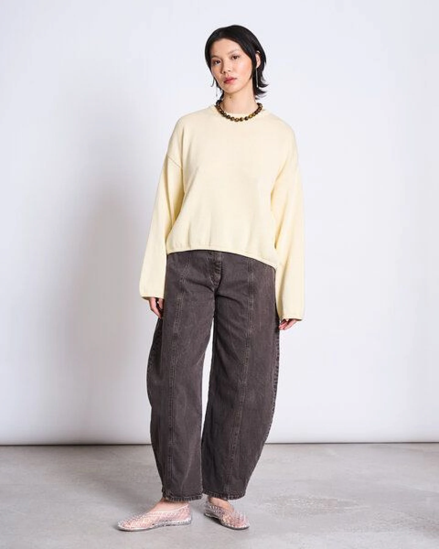 JAN N JUNE Crewneck Pullover aus Baumwolle HOY – Ansicht 2