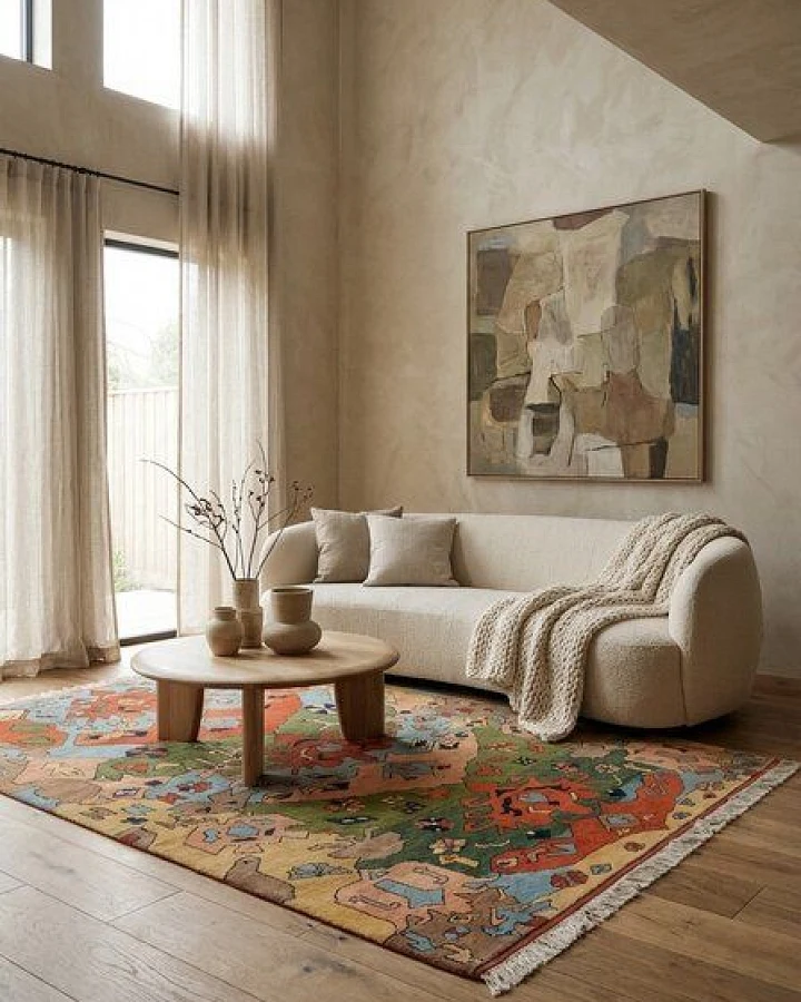 Konya Mehrfarbig „Rugtales“ aus Schurwolle, 165x239 cm